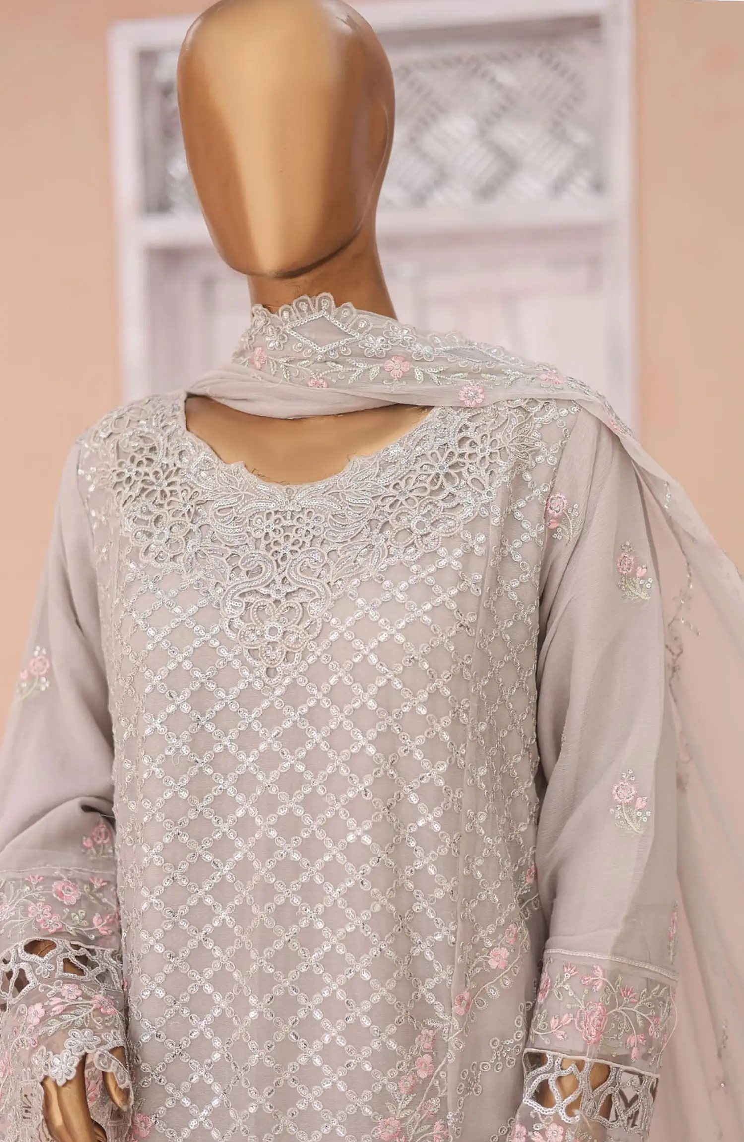 Bin Saeed Gira Chiffon Embroidered Collection Vol 02 - Design 03