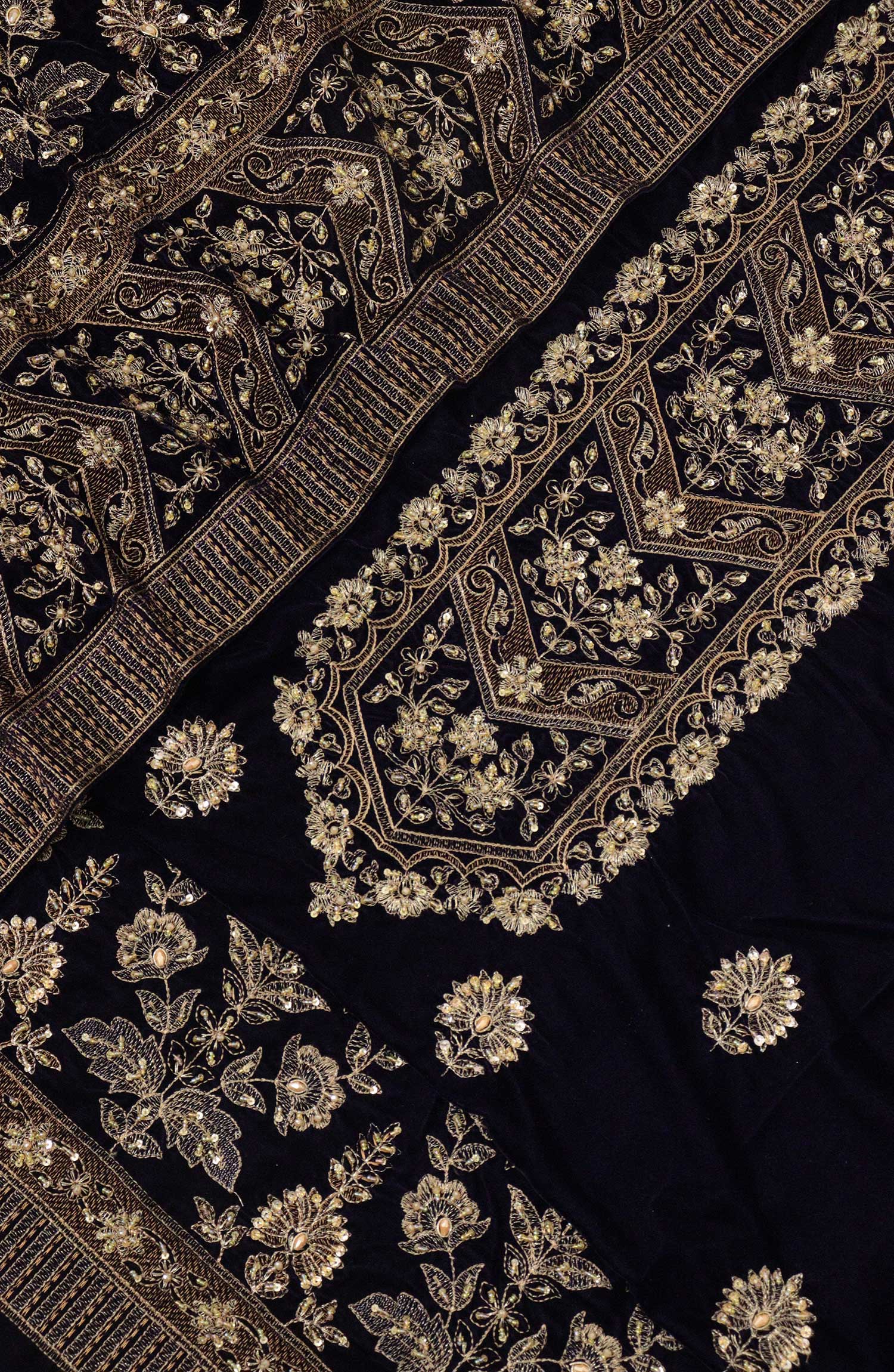 Exclusive Embroidered Unstitch Velvet Collection Vol 01 - DESIGN-03