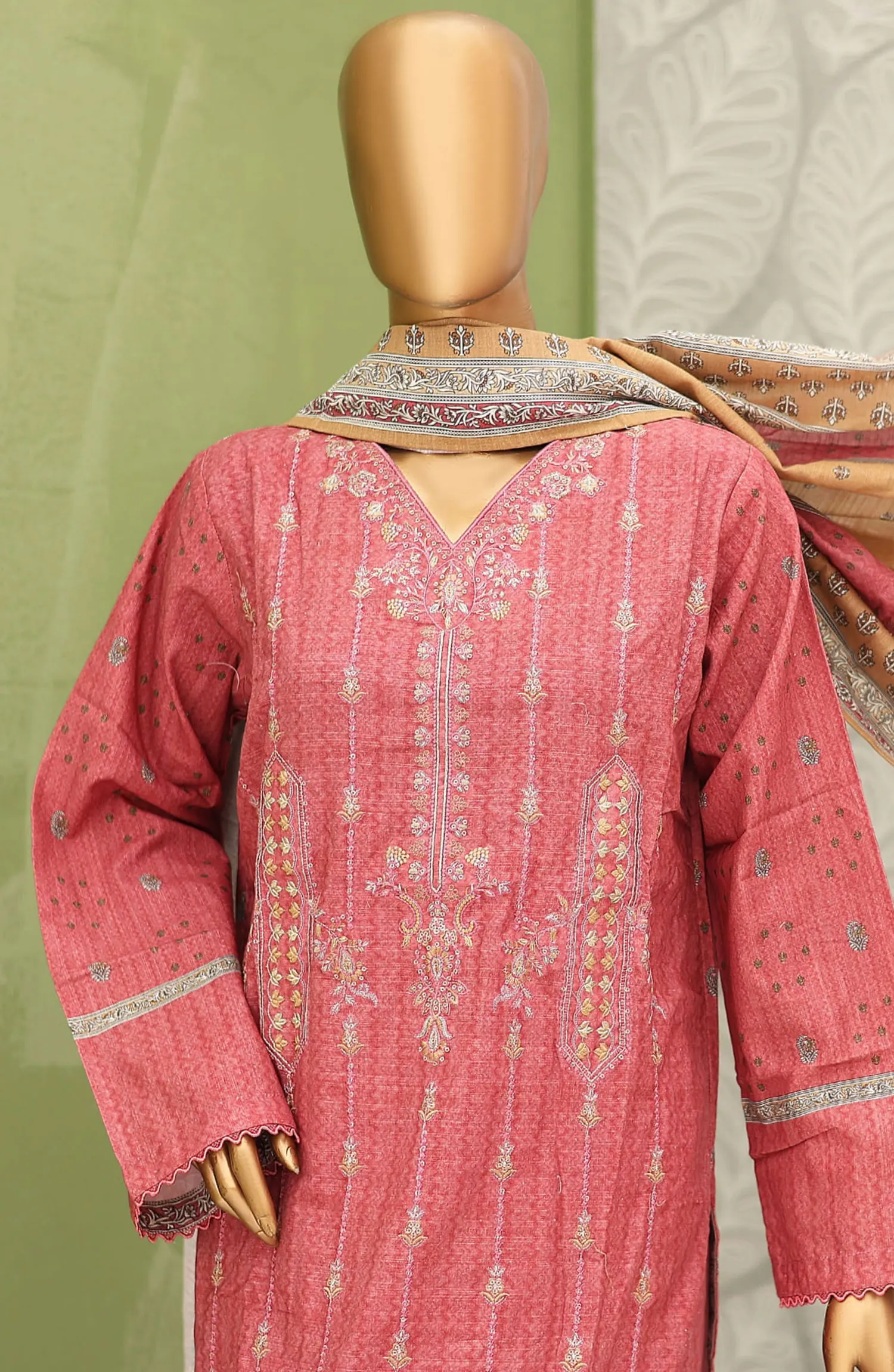 Bin Saeed Khaddar Winter Embroidered Collection - Design 03