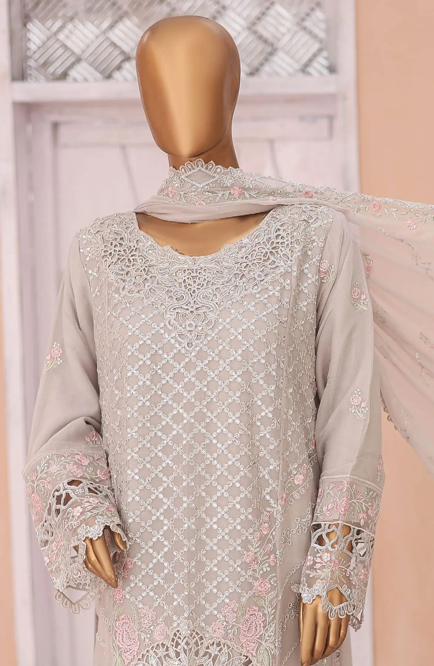 Bin Saeed Gira Chiffon Embroidered Collection Vol 02 - Design 03