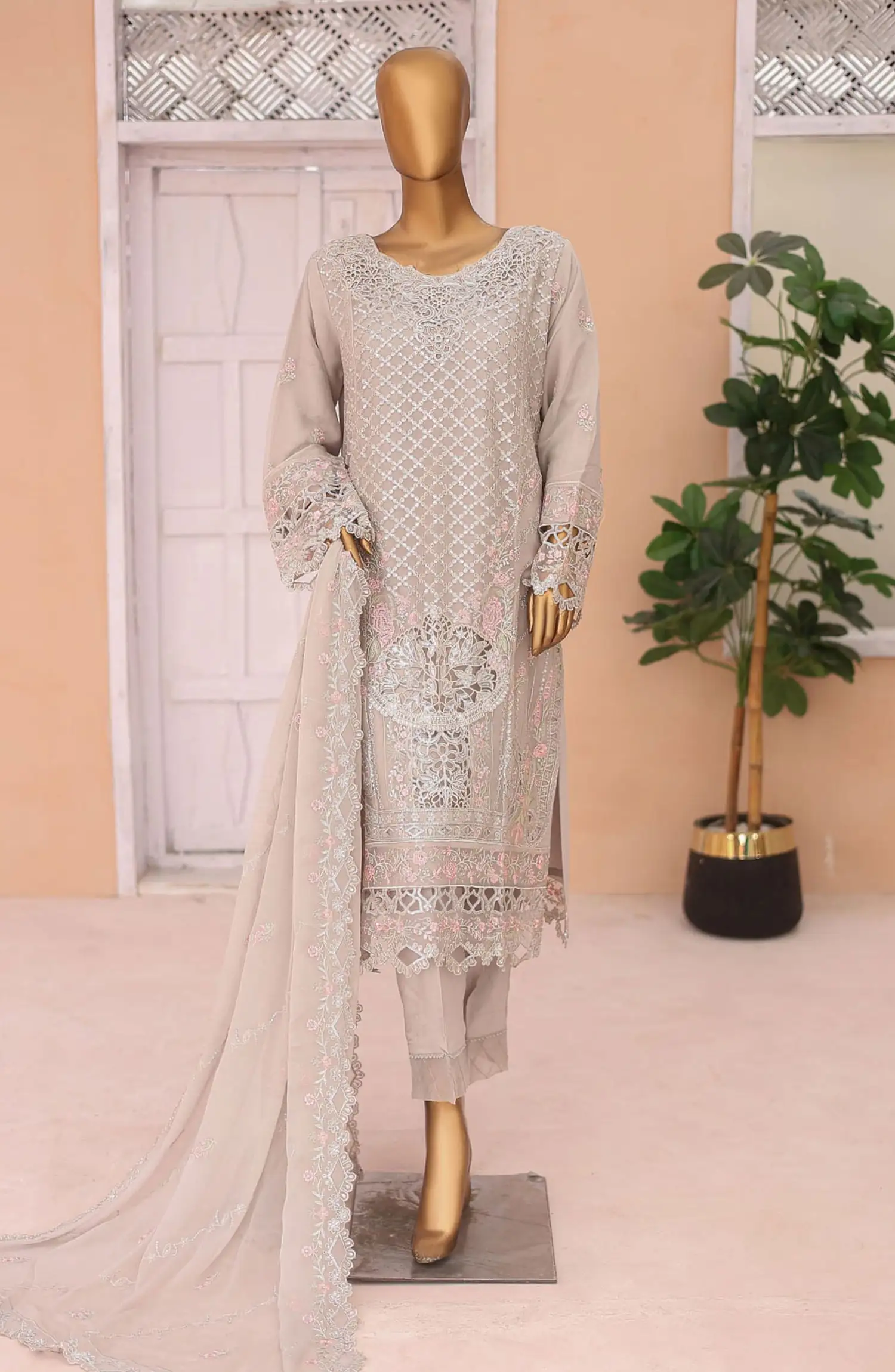 Bin Saeed Gira Chiffon Embroidered Collection Vol 02 - Design 03