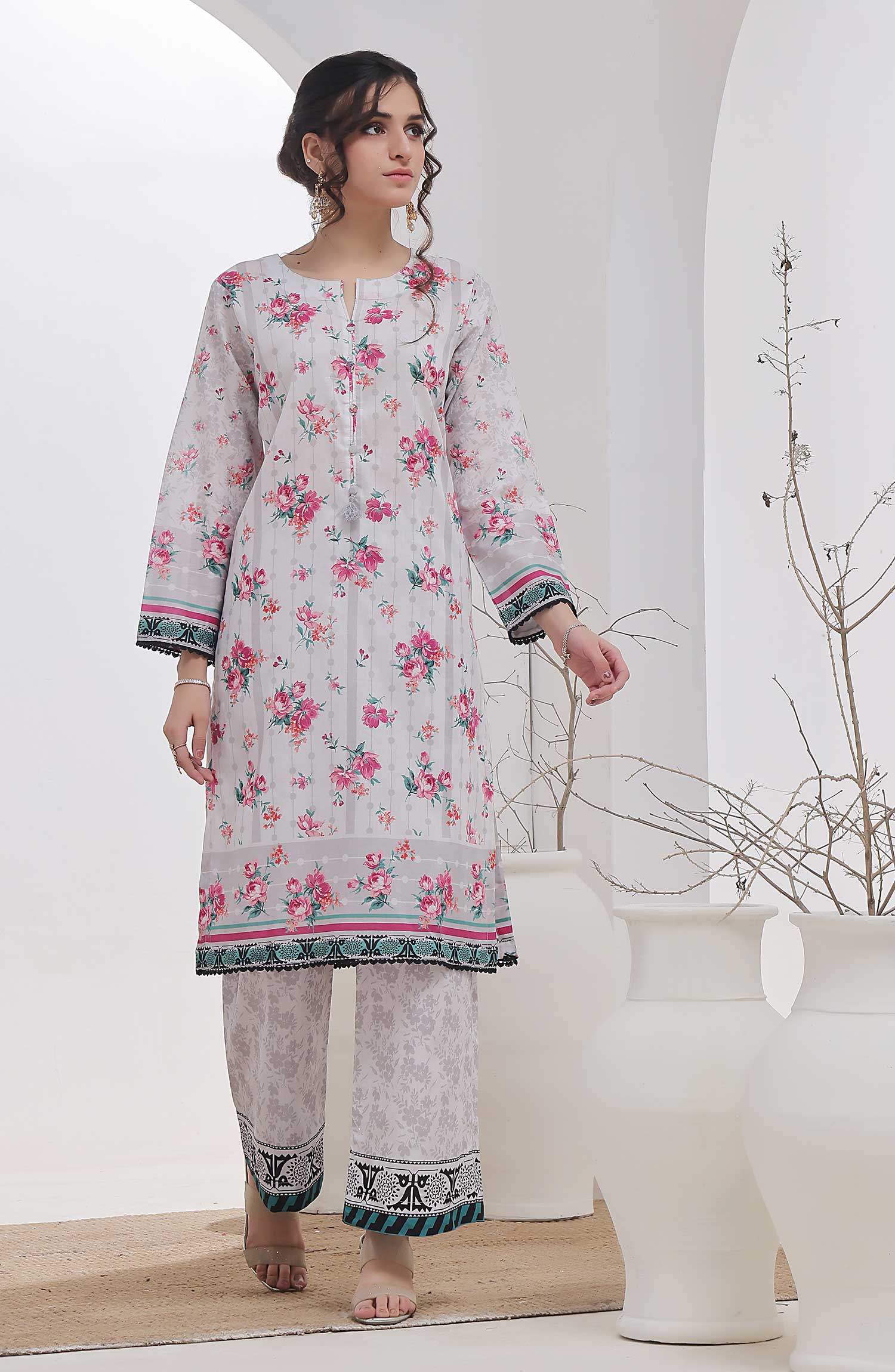 Floral Vibes CO Ords Sets by Amna Khadija - Design 03