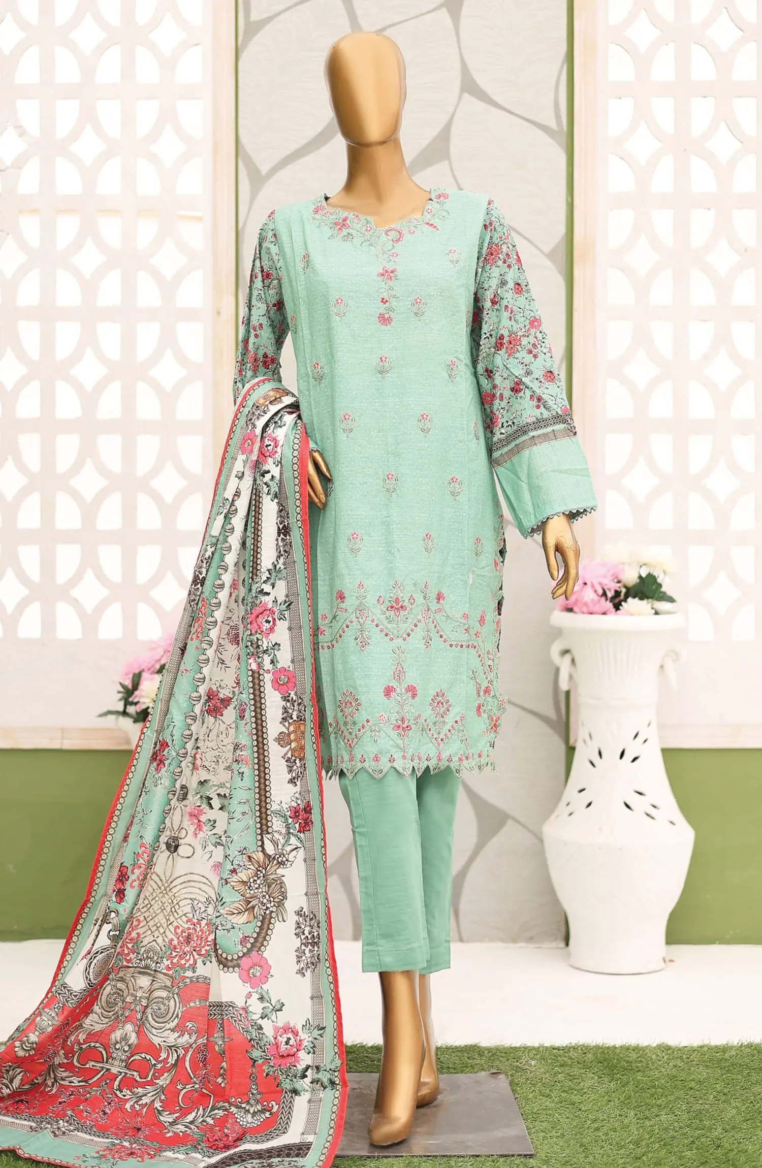 Bin Saeed Khaddar Winter Embroidered Collection - Design 04