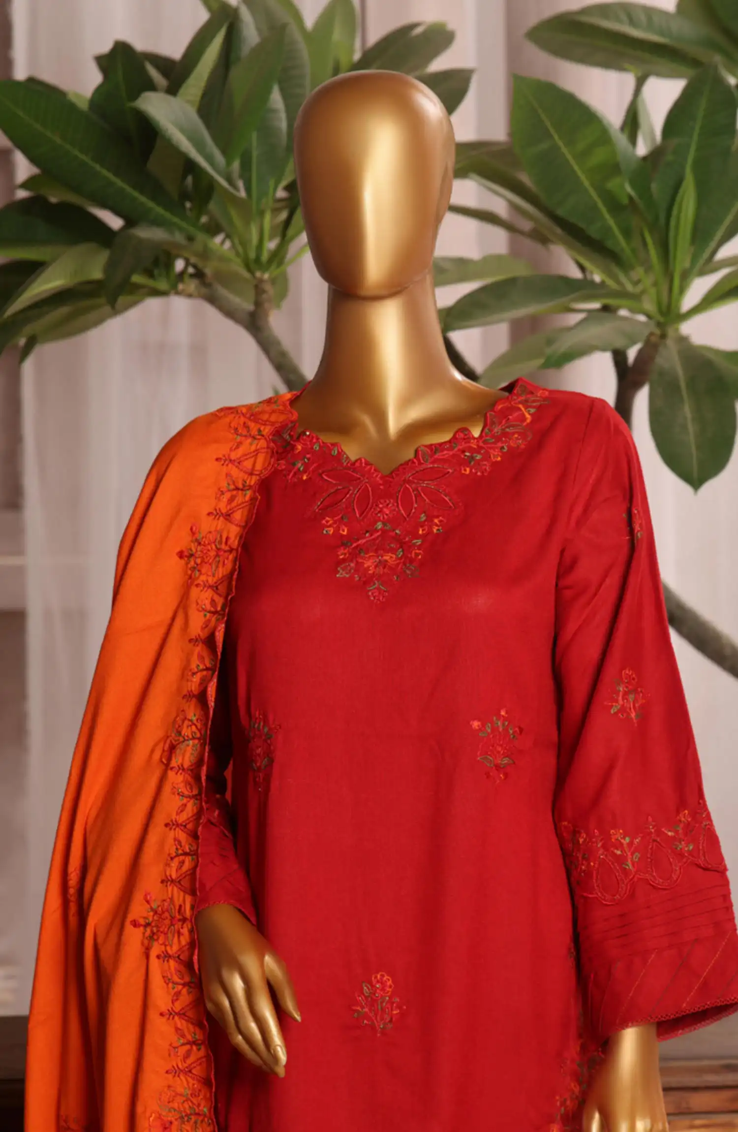 Bin Saeed Luxury Stitched Embroidered 3 Pc Karandi Collection Vol 02 - Design 04