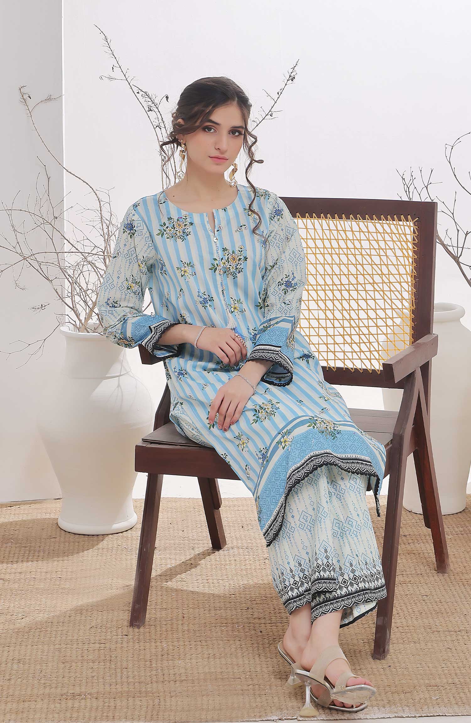 Floral Vibes CO Ords Sets by Amna Khadija - Design 04