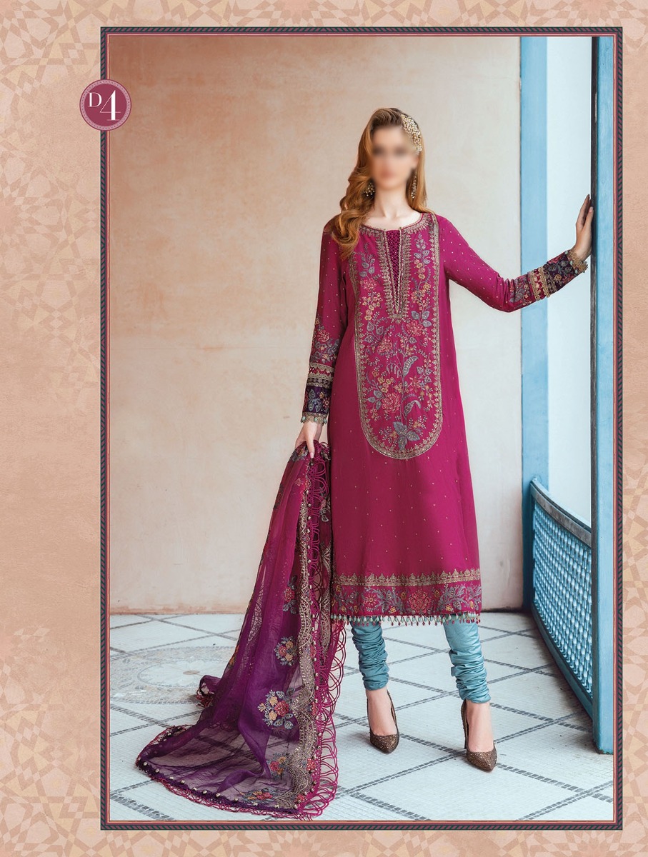 Maria B Sateen Unstitched Collection Fall Edition 2023 - MBS - Design 04