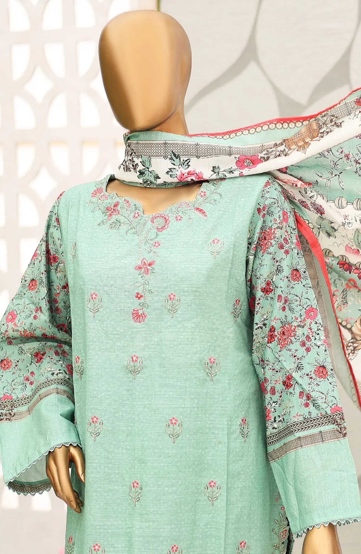 Bin Saeed Khaddar Winter Embroidered Collection - Design 04