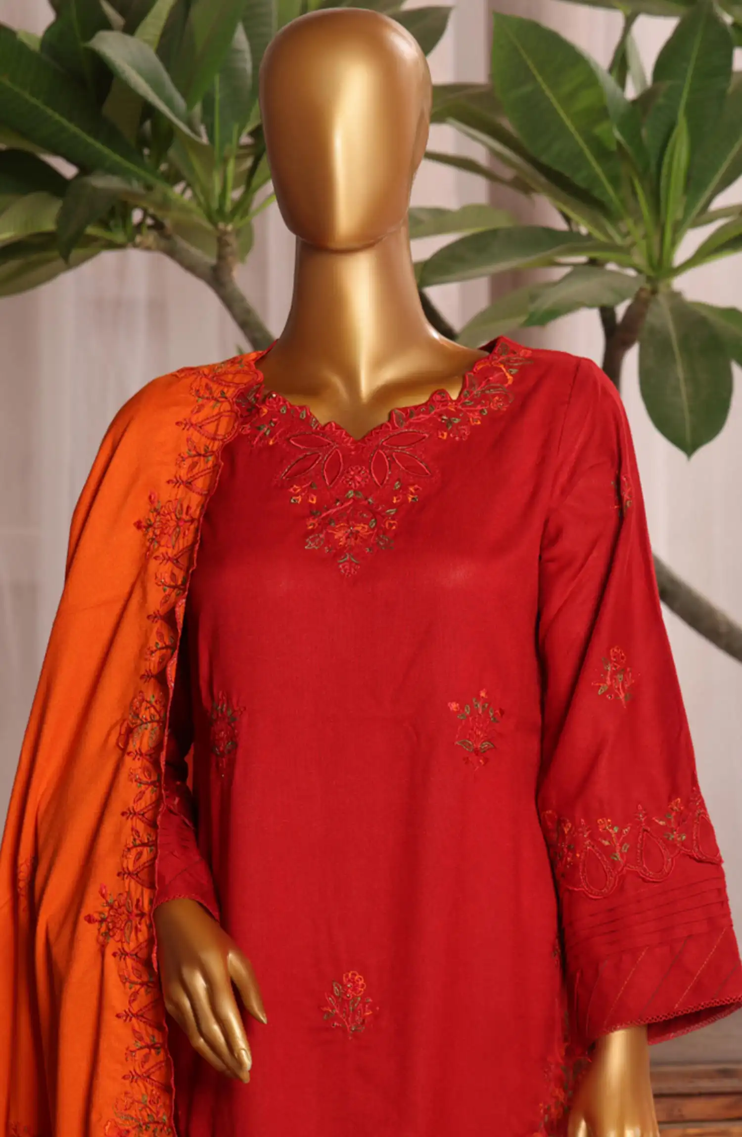 Bin Saeed Luxury Stitched Embroidered 3 Pc Karandi Collection Vol 02 - Design 04