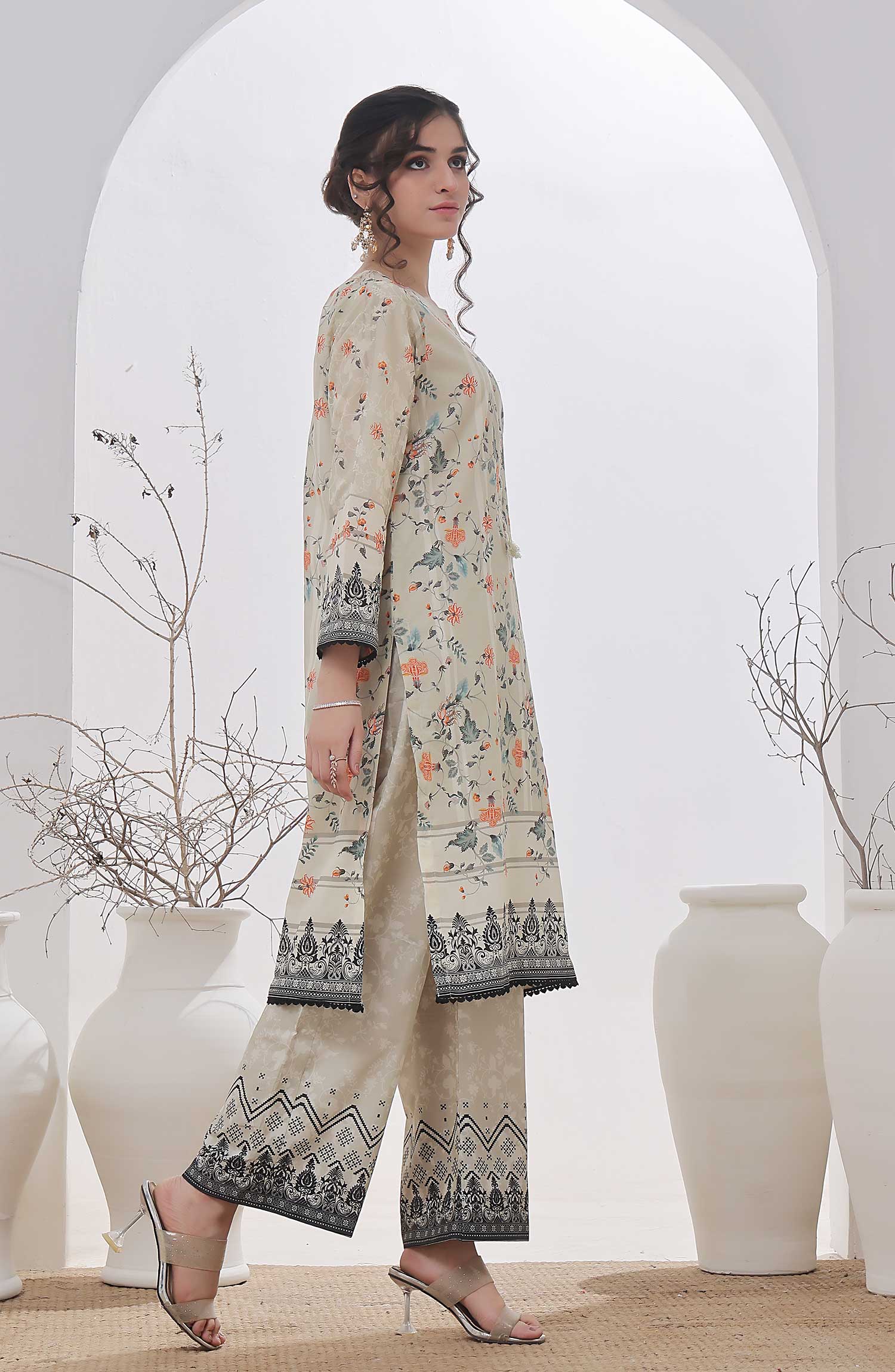 Floral Vibes CO Ords Sets by Amna Khadija - Design 05