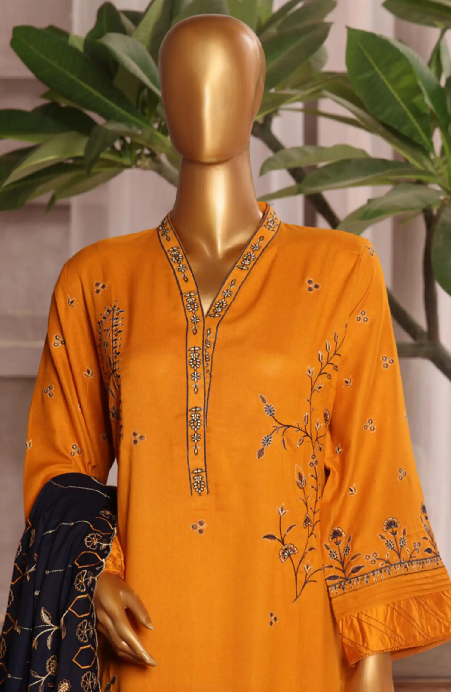 Bin Saeed Luxury Stitched Embroidered 3 Pc Karandi Collection Vol 02 - Design 05