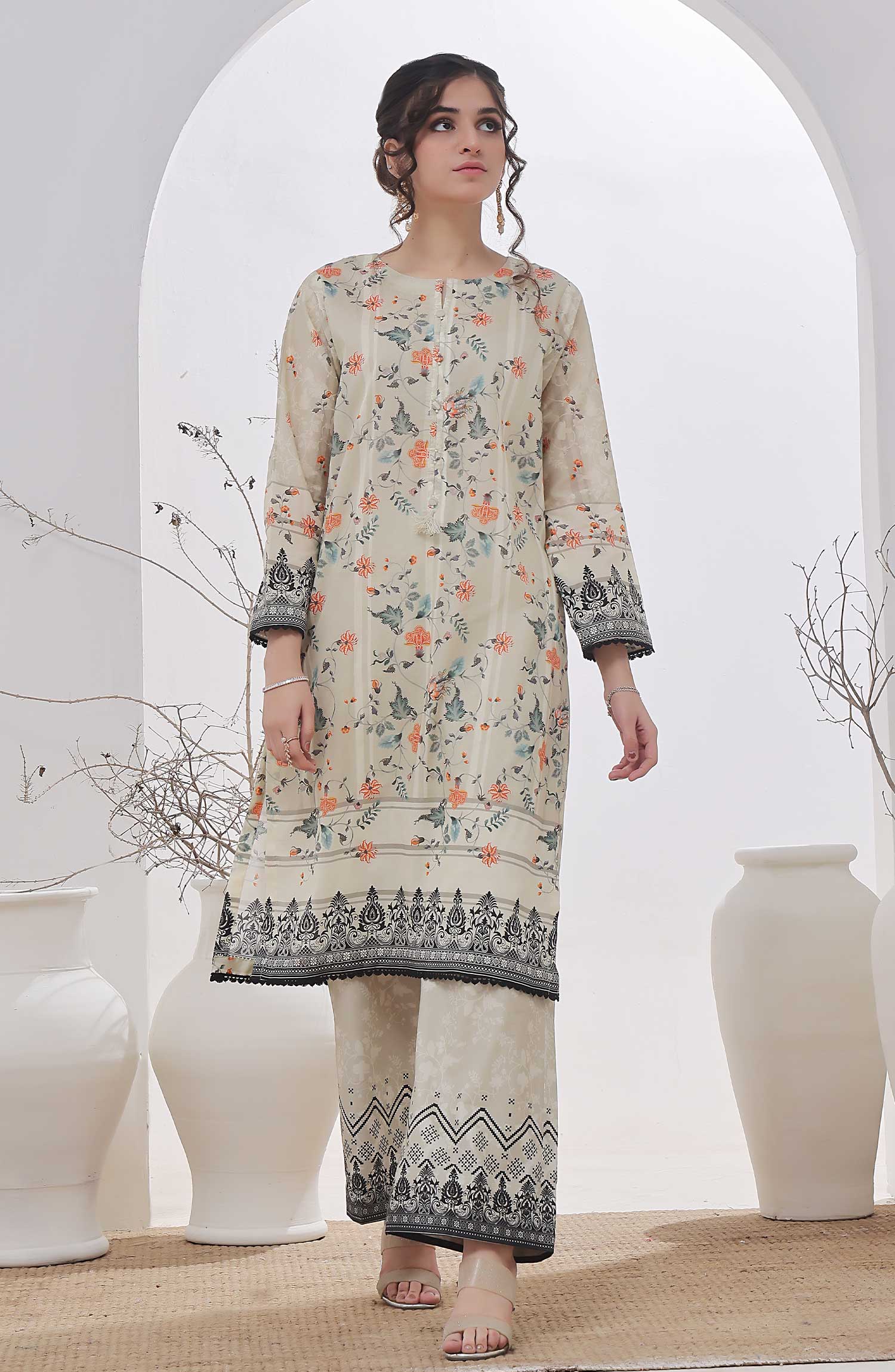 Floral Vibes CO Ords Sets by Amna Khadija - Design 05