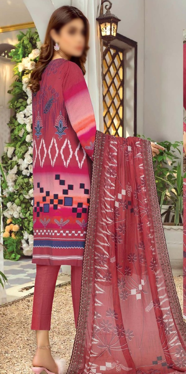 Mahay Janan Digital Printed Embroidered Viscose Collection - Design 06