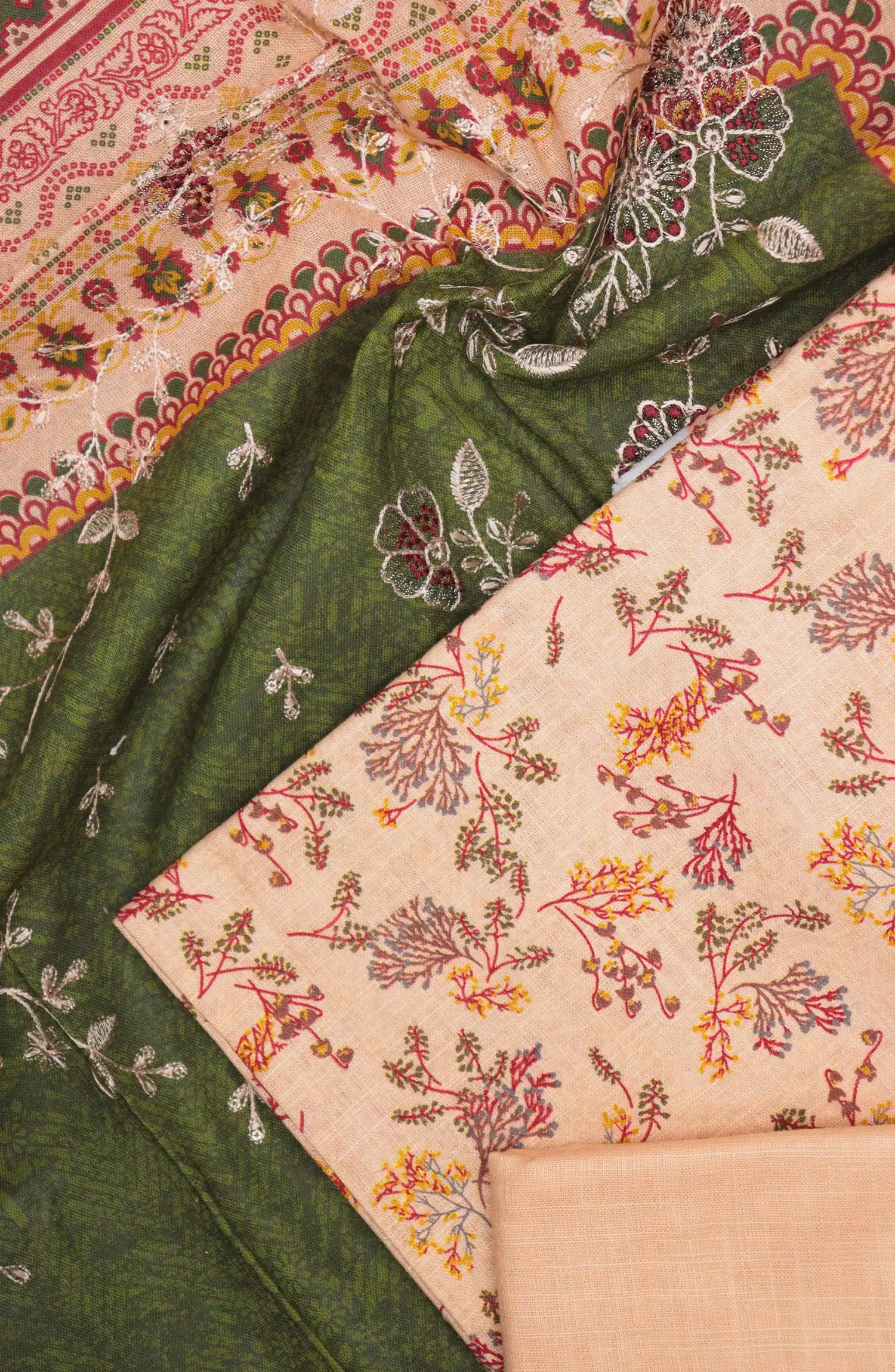 Falak Printed and Embroidered Khaddar Collection - Design 06