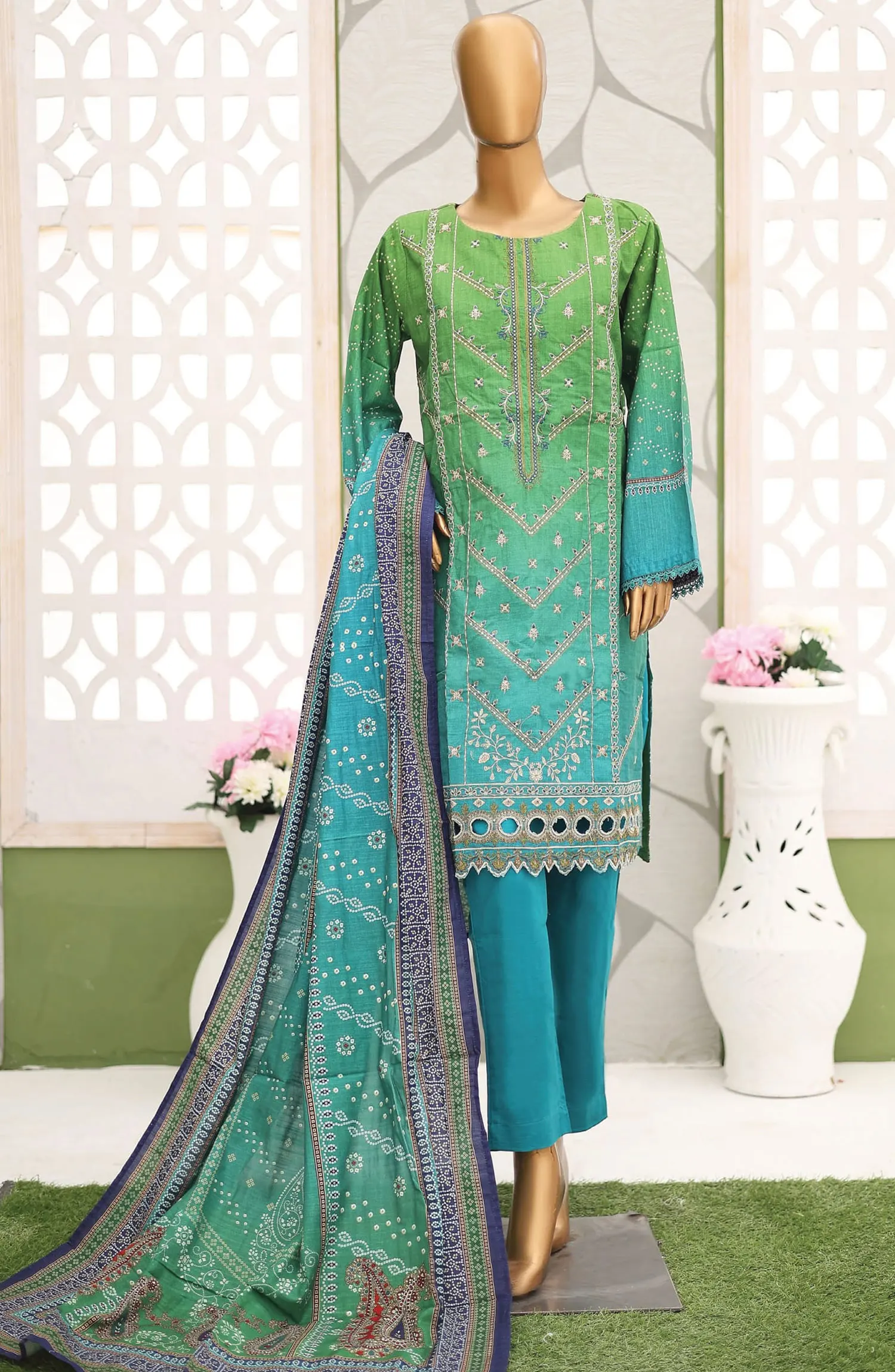 Bin Saeed Khaddar Winter Embroidered Collection - Design 08