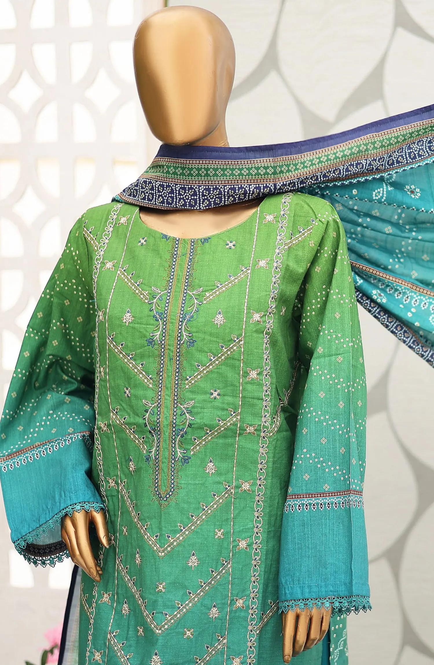 Bin Saeed Khaddar Winter Embroidered Collection - Design 08