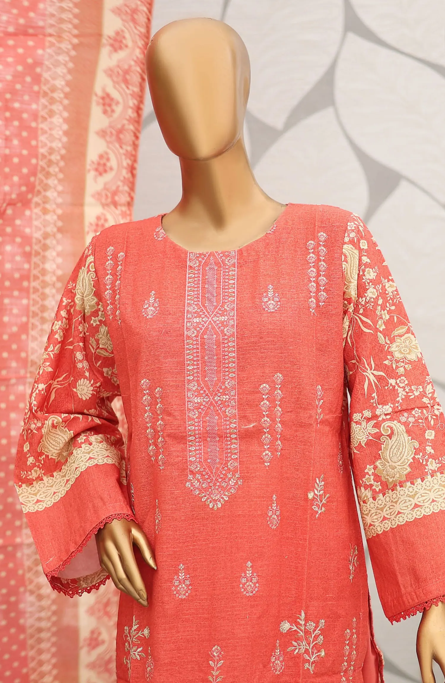 Bin Saeed Khaddar Winter Embroidered Collection - Design 09