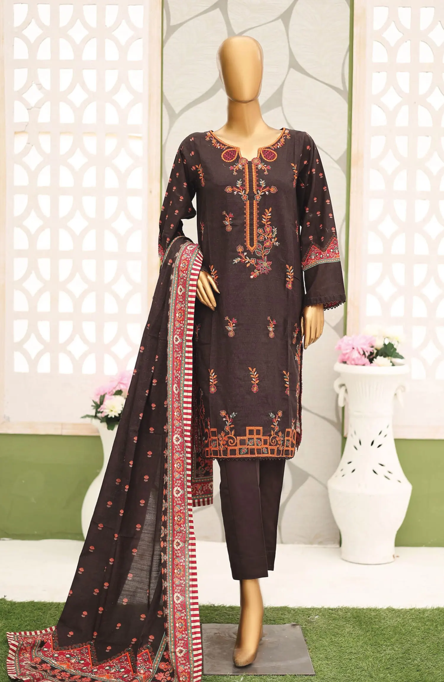 Bin Saeed Khaddar Winter Embroidered Collection - Design 10