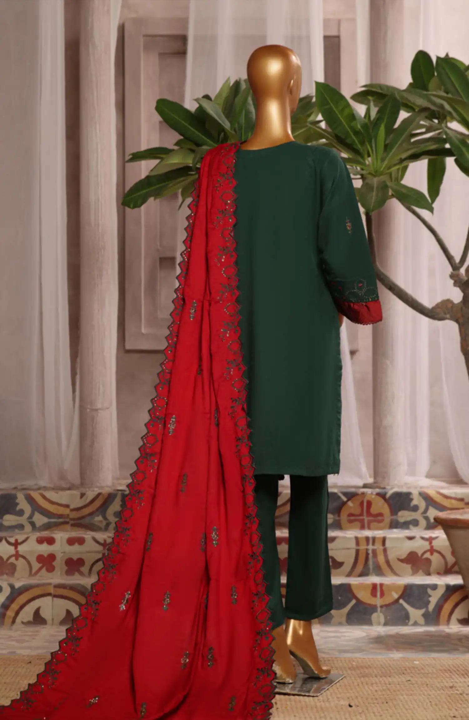 Bin Saeed Luxury Stitched Embroidered 3 Pc Karandi Collection Vol 02 - Design 14