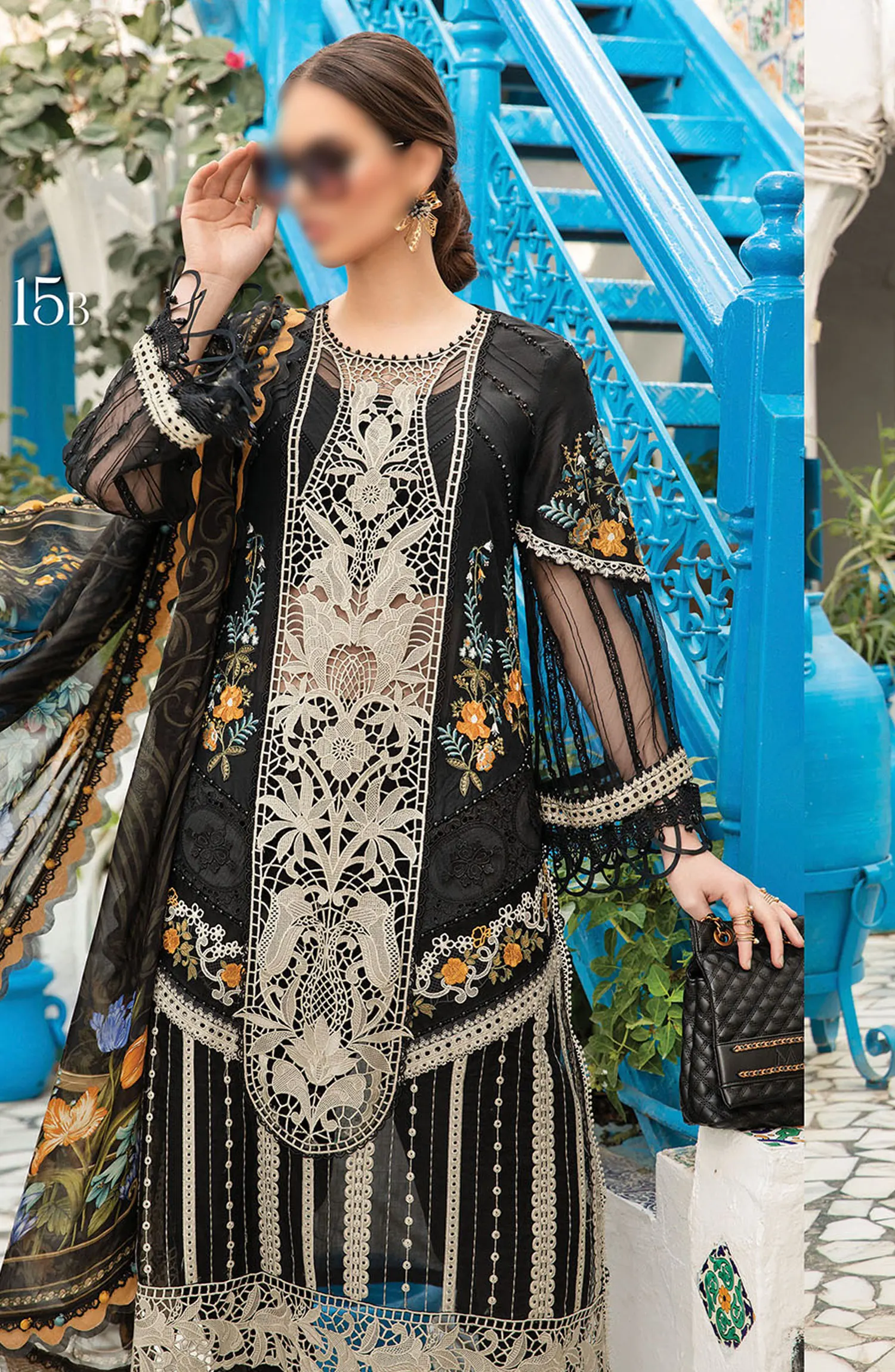 Maria B Unstitched Luxury Lawn Collection 2024 - Design 15 B