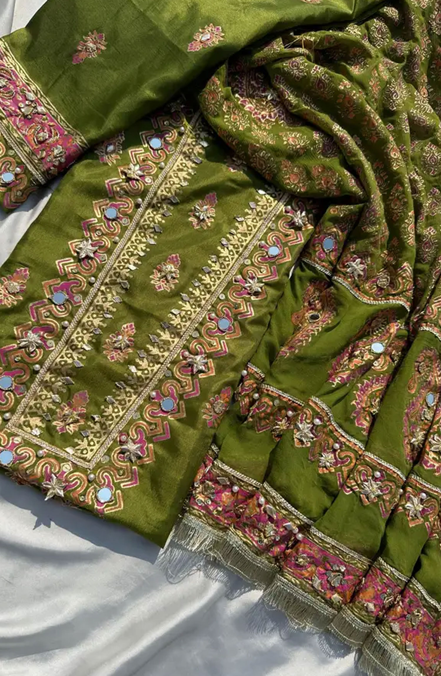 Adaa By Mahnoor Unstitched Festive Collection - Dhani Green