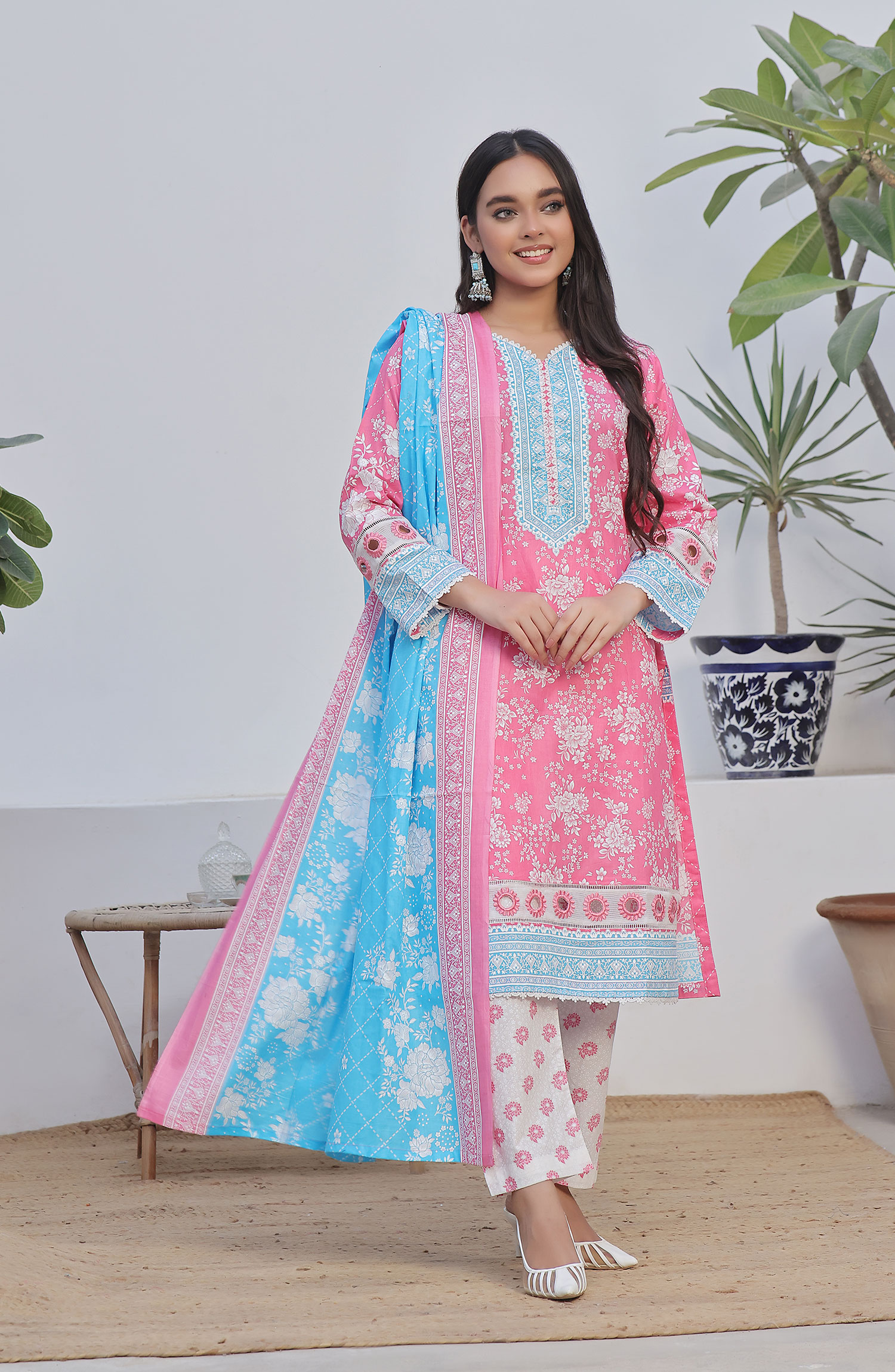 Designer Cotton Lawn 3 Pcs Printed Collection 2024 - DL 144