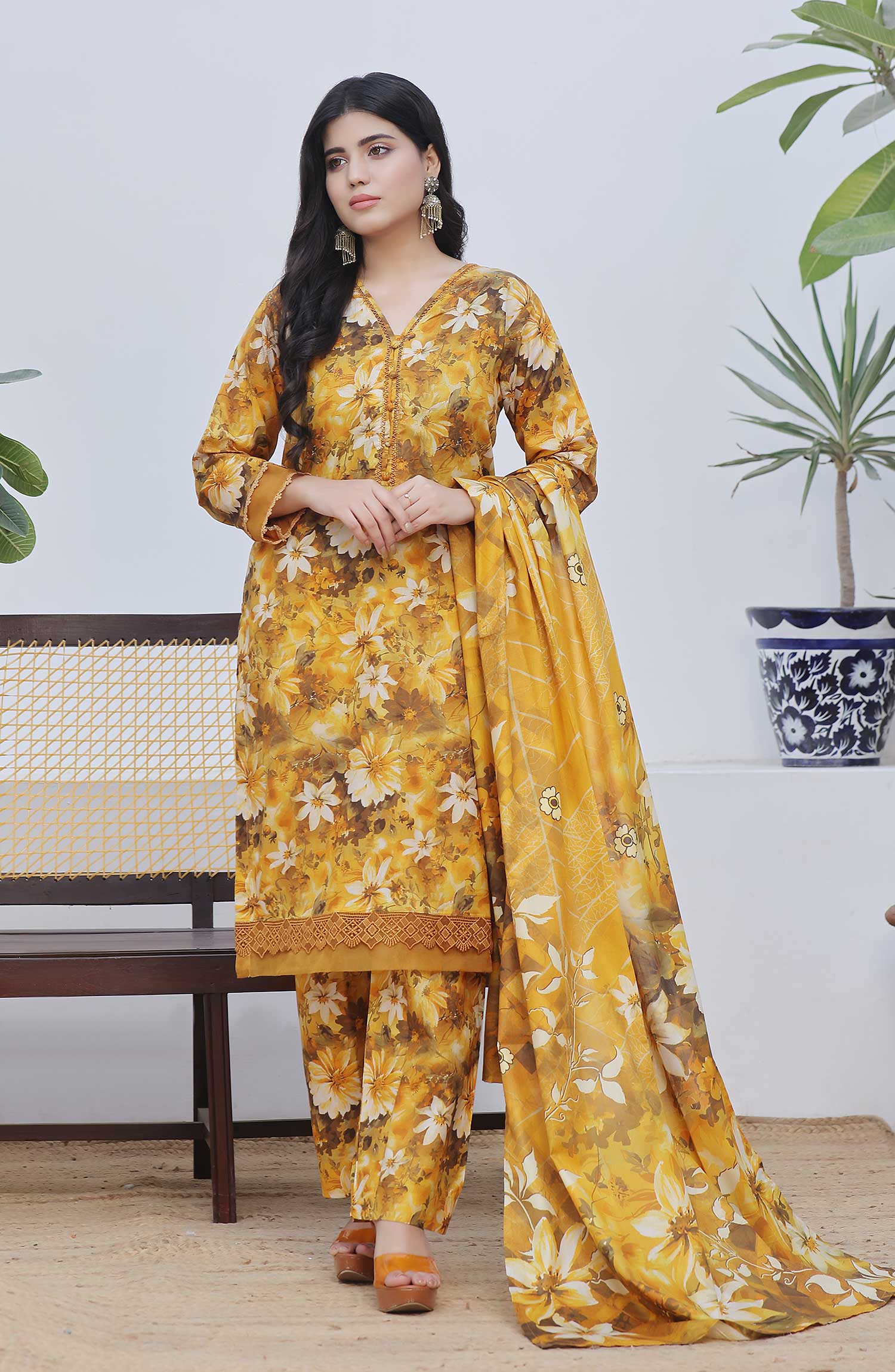 Designer Cotton Lawn 3 Pcs  Unstitched Printed Collection 2024 VOL 05 - DL 109