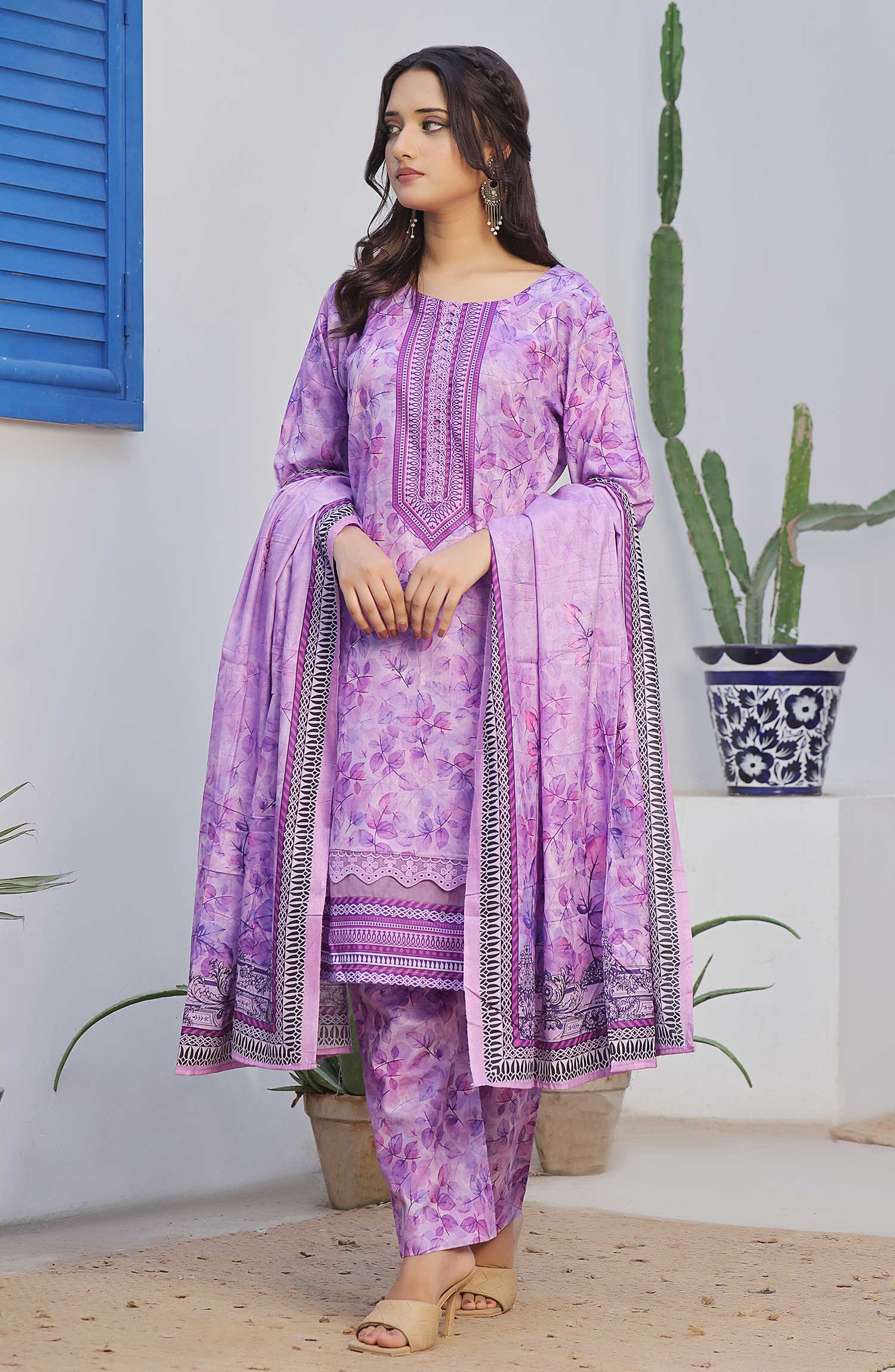 Designer Cotton Lawn 3 Pcs  Unstitched Printed Collection 2024 VOL 03 - DL 146