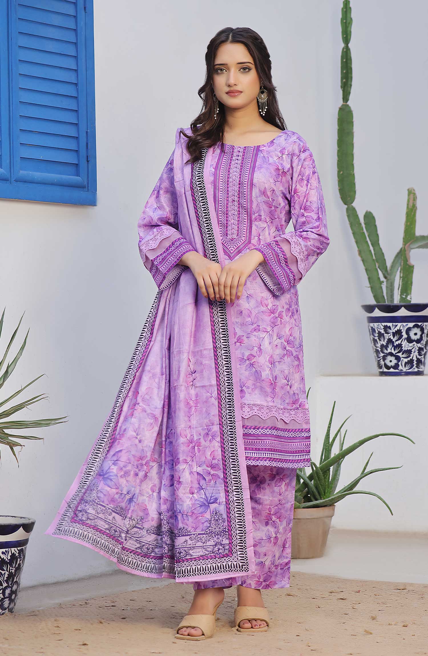 Designer Cotton Lawn 3 Pcs  Unstitched Printed Collection 2024 VOL 03 - DL 146