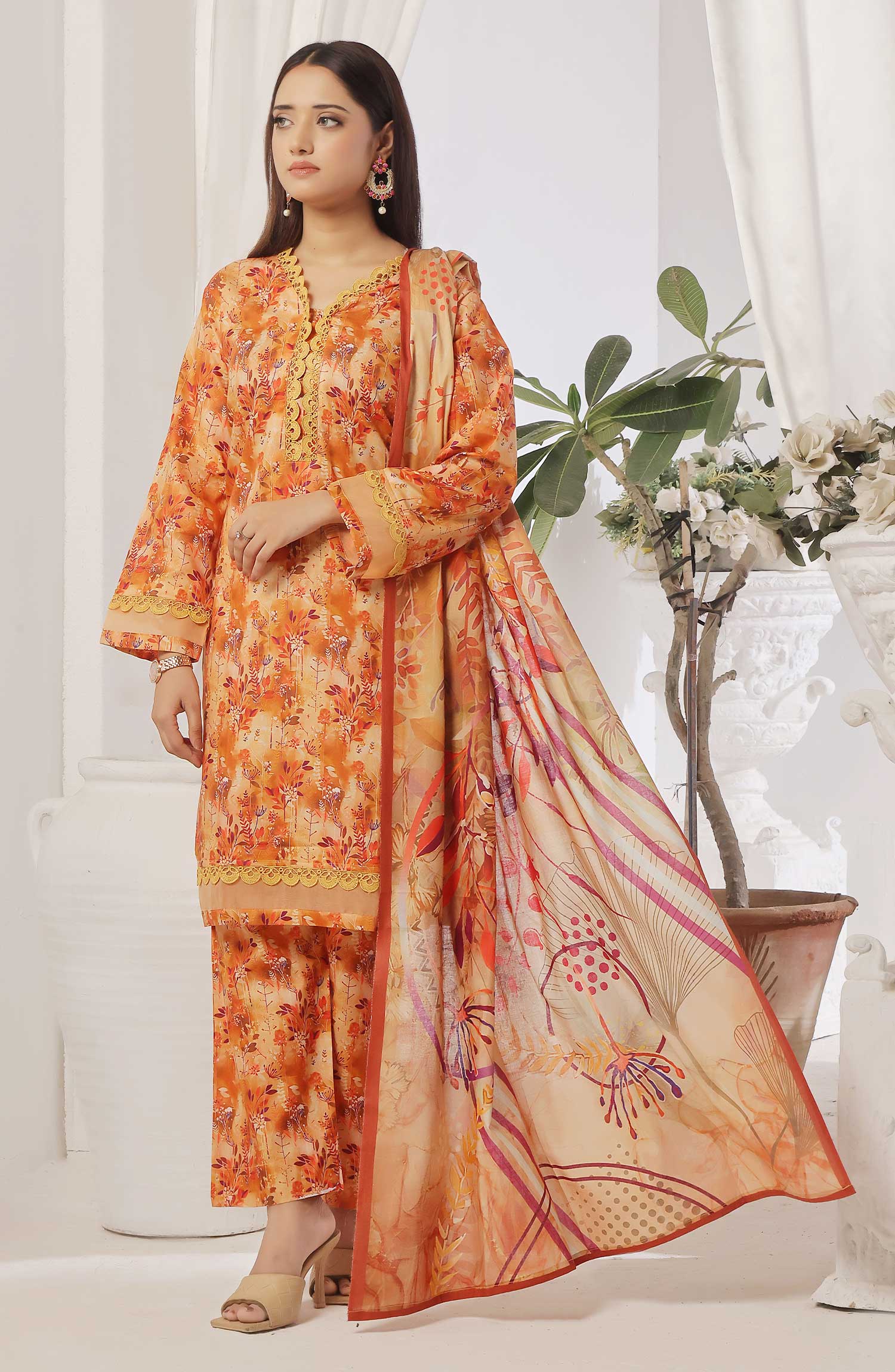 Designer Cotton Lawn 3 Pcs  Unstitched Printed Collection 2024 VOL 05 - DL 169