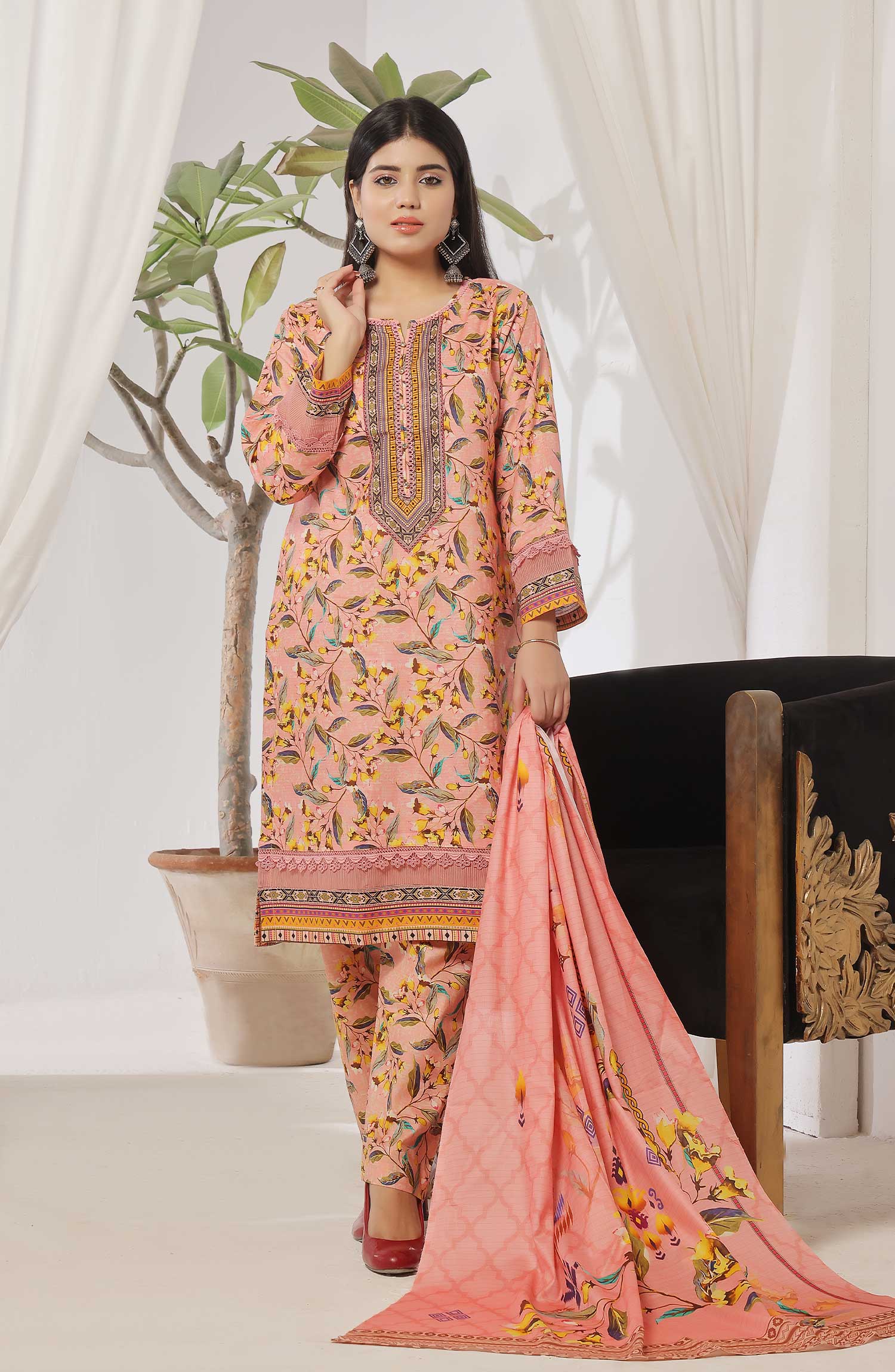 Designer Cotton Lawn 3 Pcs  Unstitched Printed Collection 2024 VOL 03 - DL 178