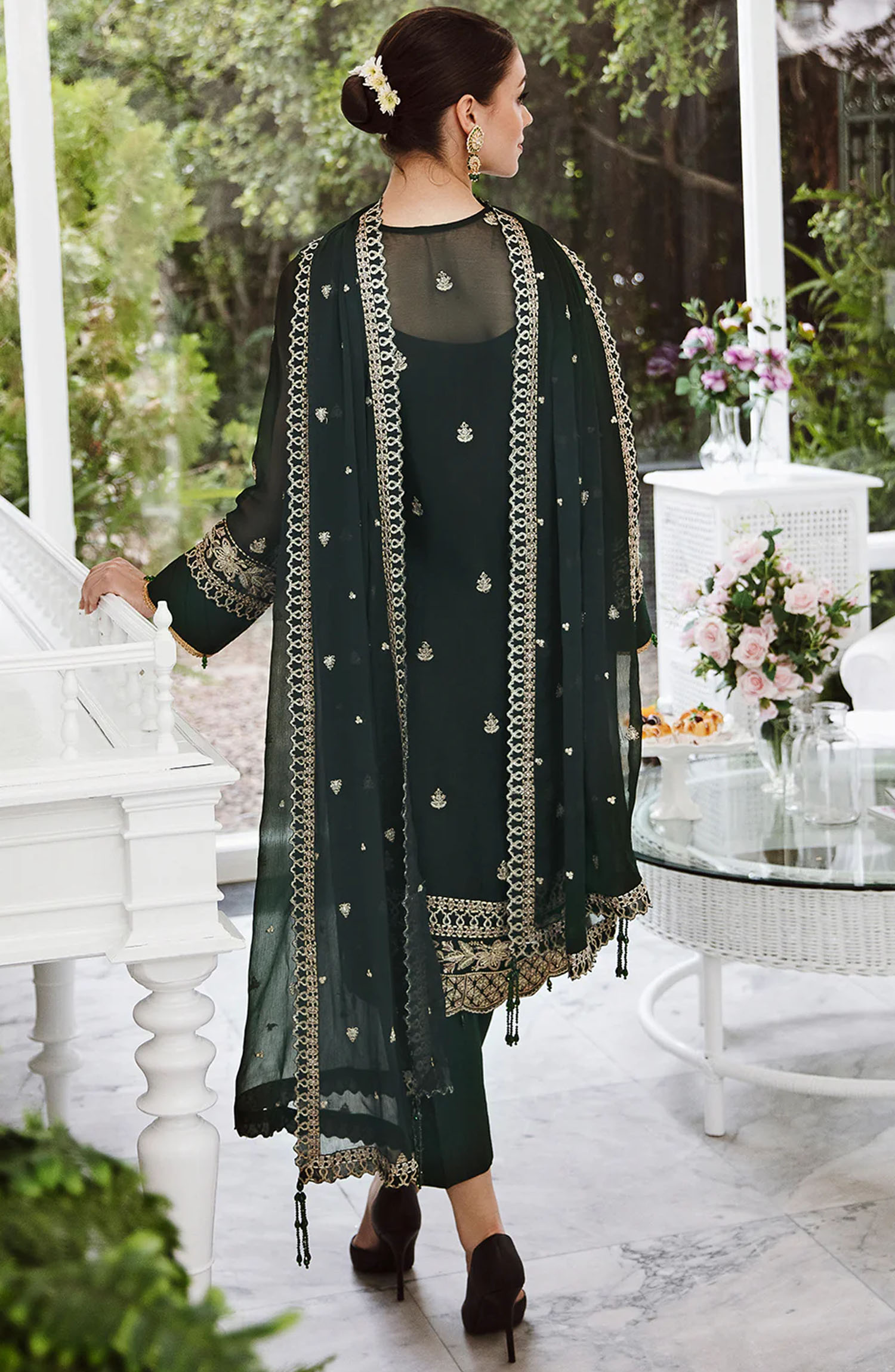 Luxury Formals Collection By Saad Shaikh - DSG009 Bottle Green