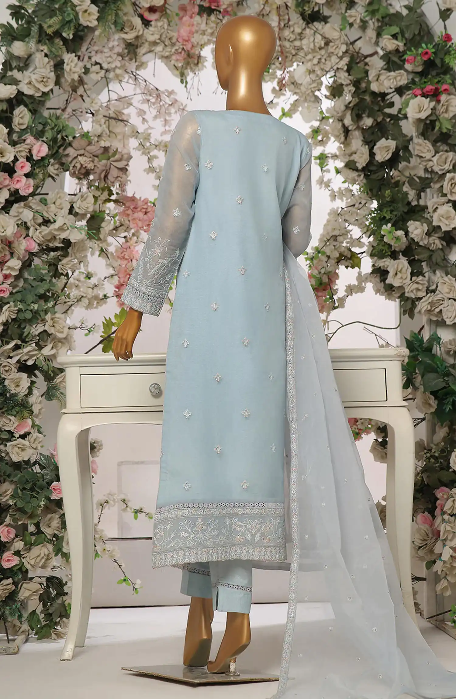 Eshal Fatima Lamhay 3 Pcs Organza RTW Collection By Emaan Adeel - EF - 107