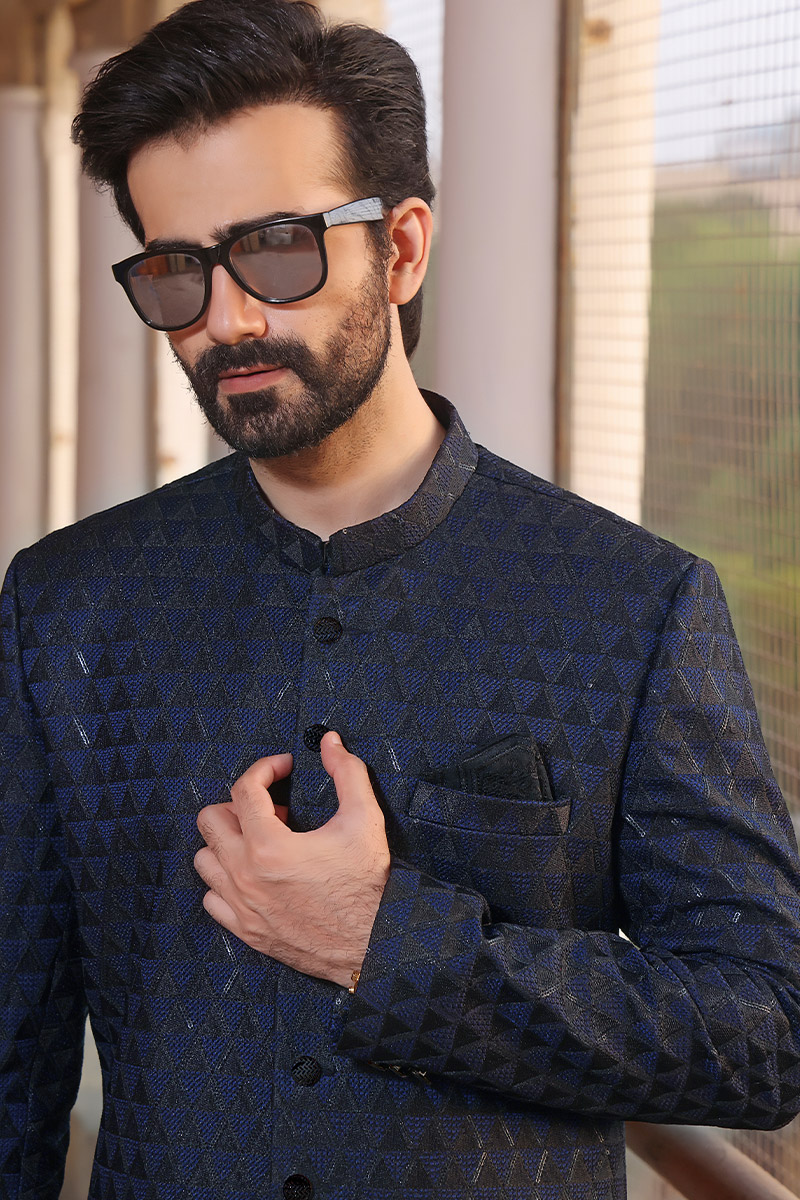 TGM Sherwani Collection - Elegant Navy