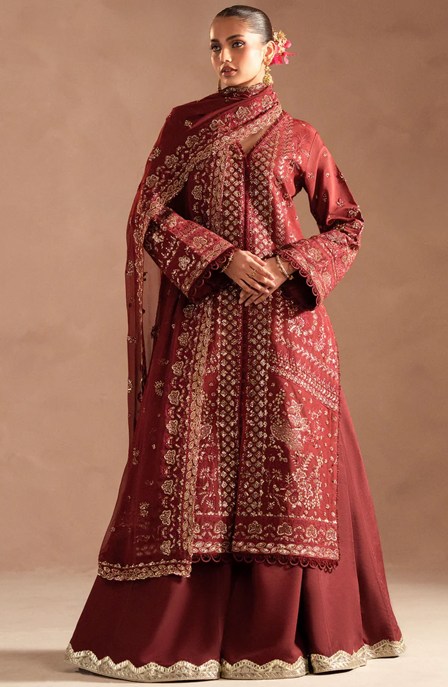 Emaan Adeel Selene Unstitched Raw Silk Collection - Elyra