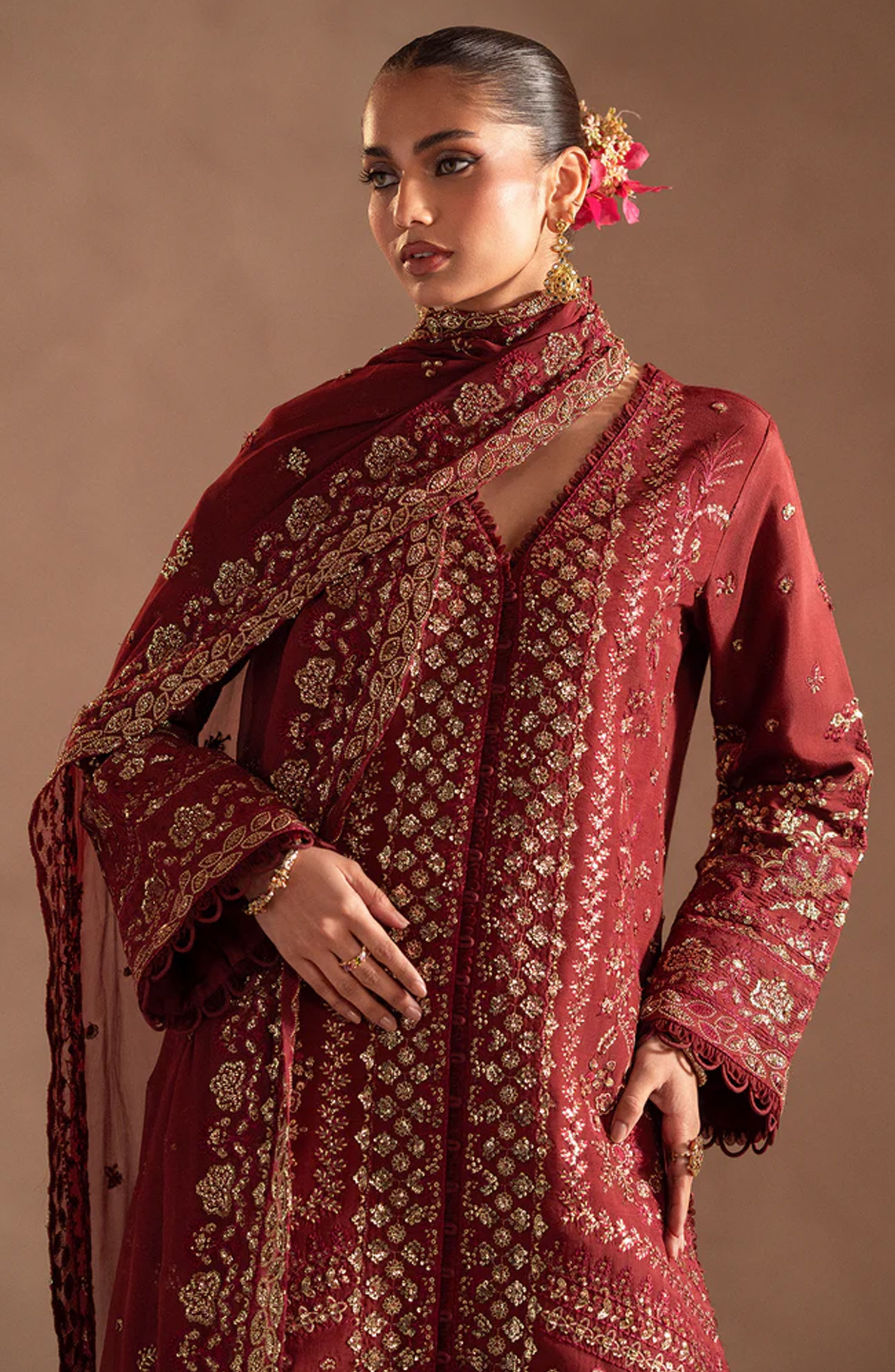 Emaan Adeel Selene Unstitched Raw Silk Collection - Elyra