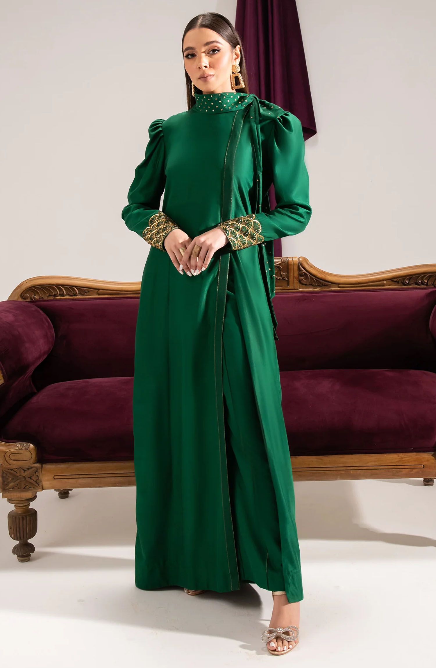 Tiffany Luxury Pret Collection By Maria Osama Khan - Emerald