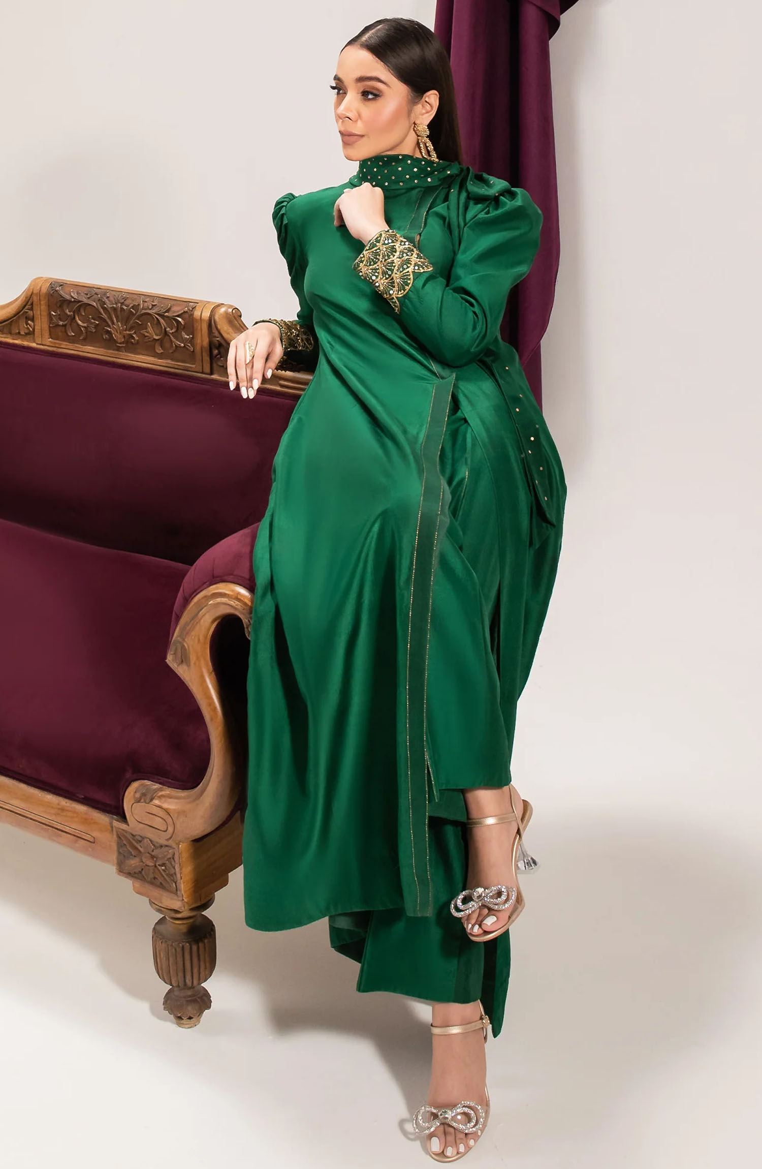 Tiffany Luxury Pret Collection By Maria Osama Khan - Emerald