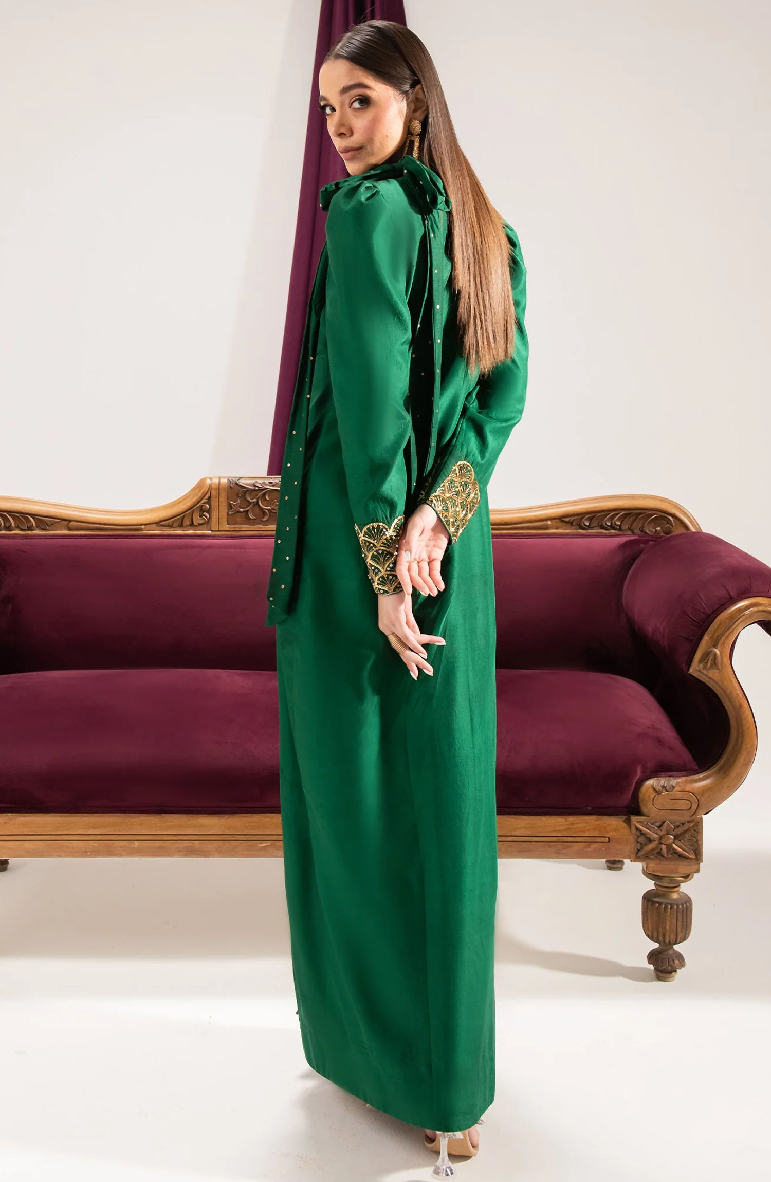 Tiffany Luxury Pret Collection By Maria Osama Khan - Emerald