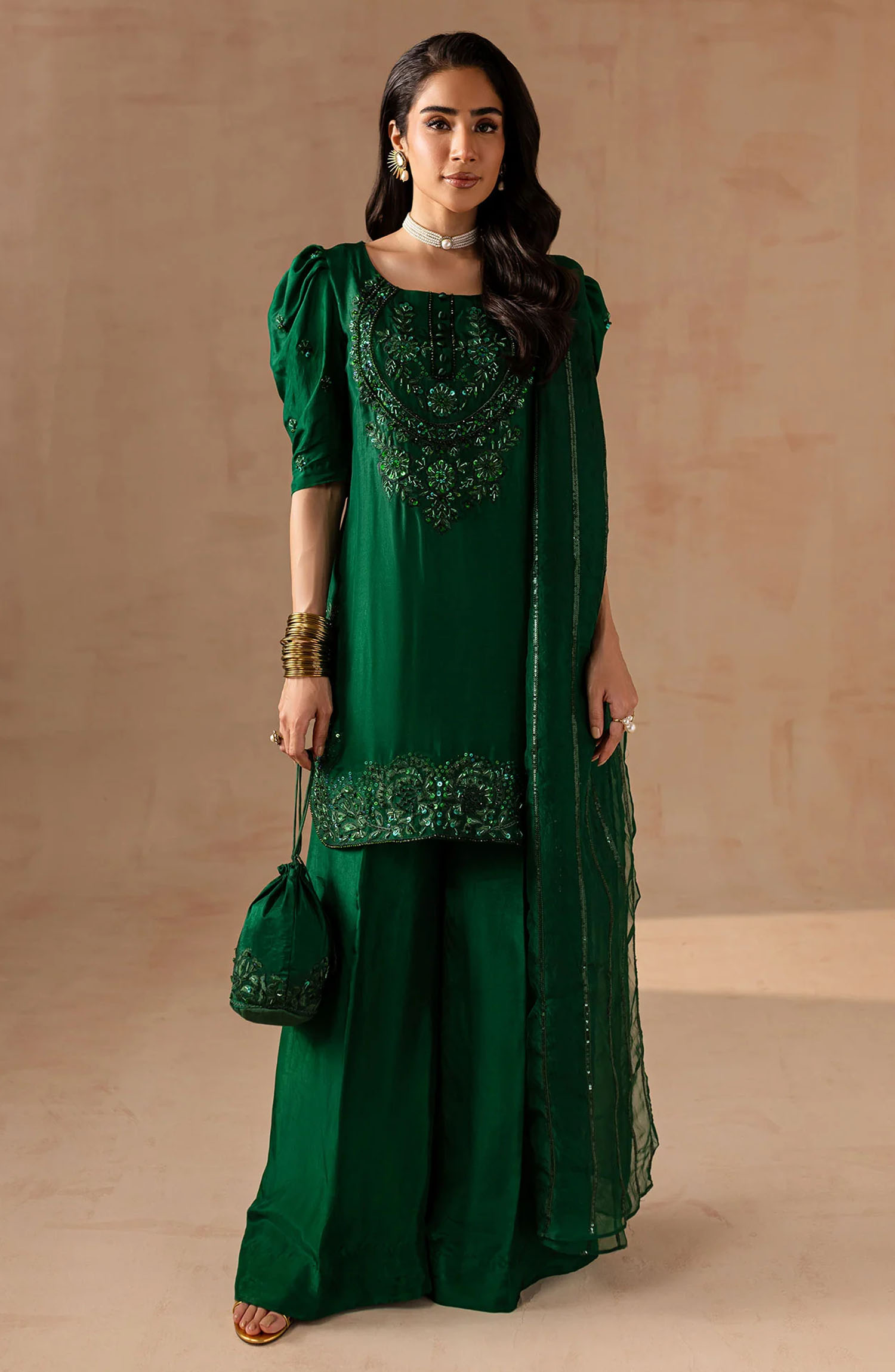 Noir Bliss Festive Collection By Maria Osama Khan - Emerald Green