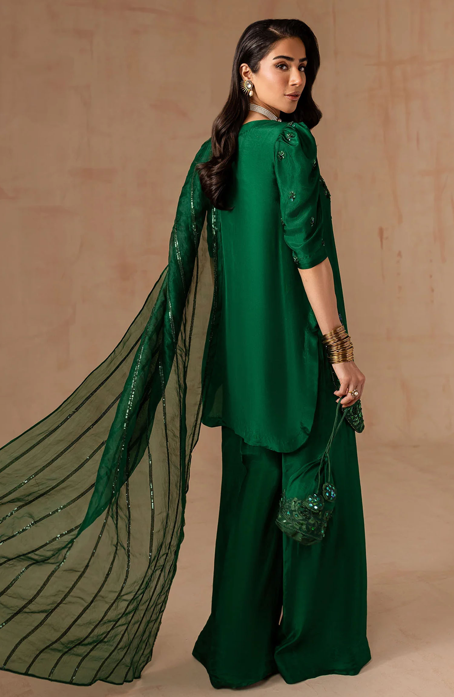 Noir Bliss Festive Collection By Maria Osama Khan - Emerald Green