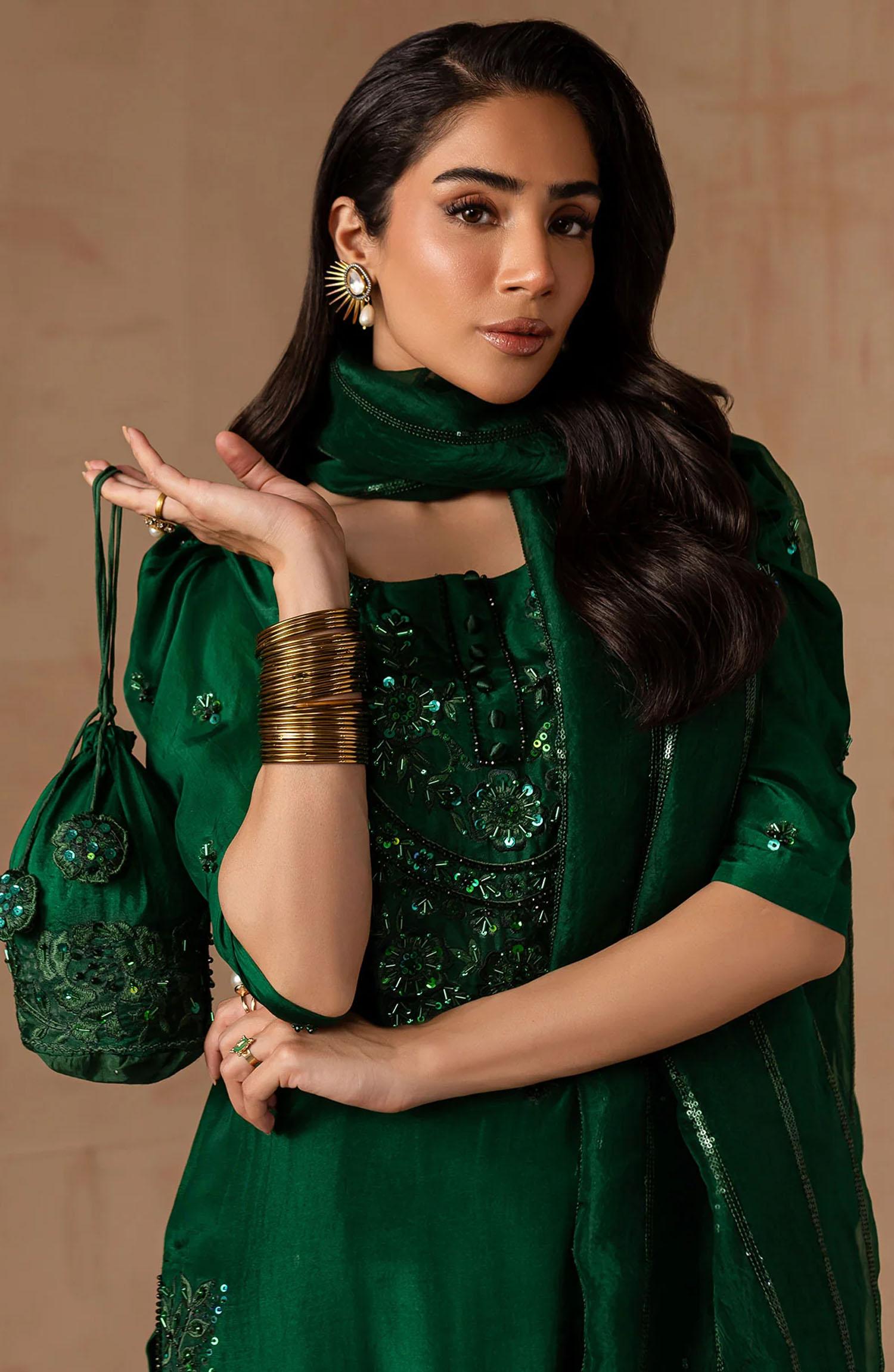 Noir Bliss Festive Collection By Maria Osama Khan - Emerald Green