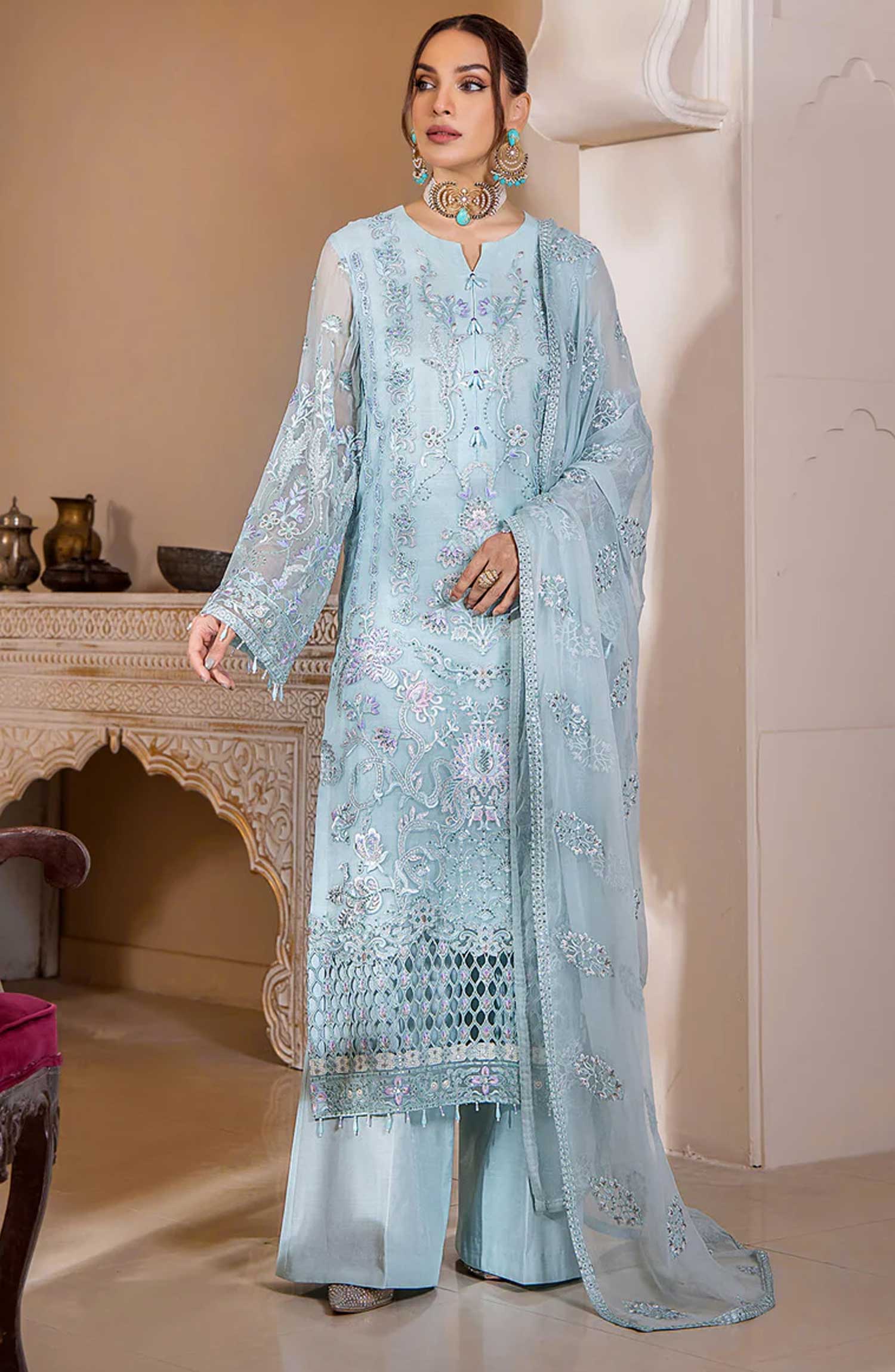 Lamisah Luxury Chiffon Unstitched Collection By Lavish Premium - Euphoric