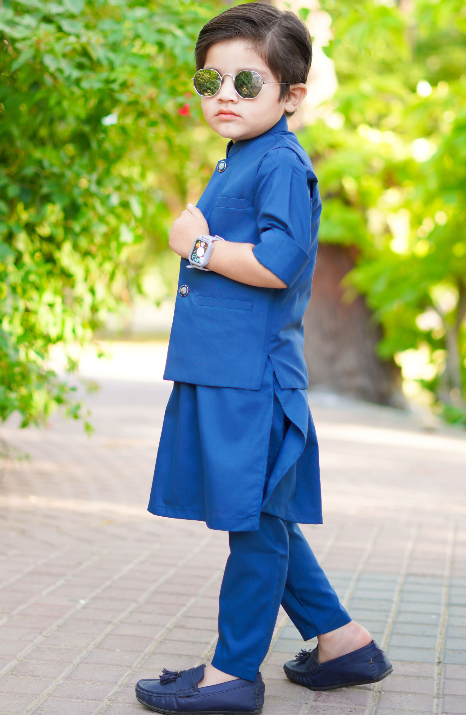 Exclusive 3 Pc Waist Coat Shalwar Kameez Collection By Hassan Jee - EW - 21