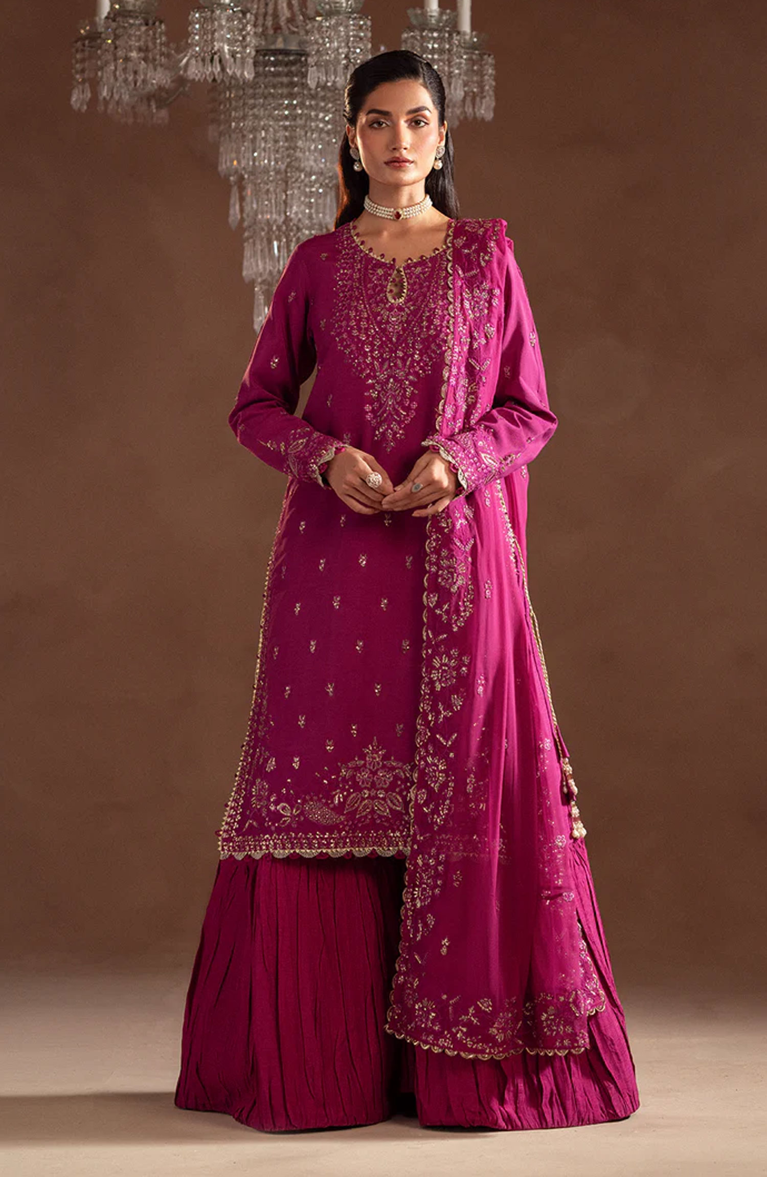 Emaan Adeel Selene Unstitched Raw Silk Collection - Fiora