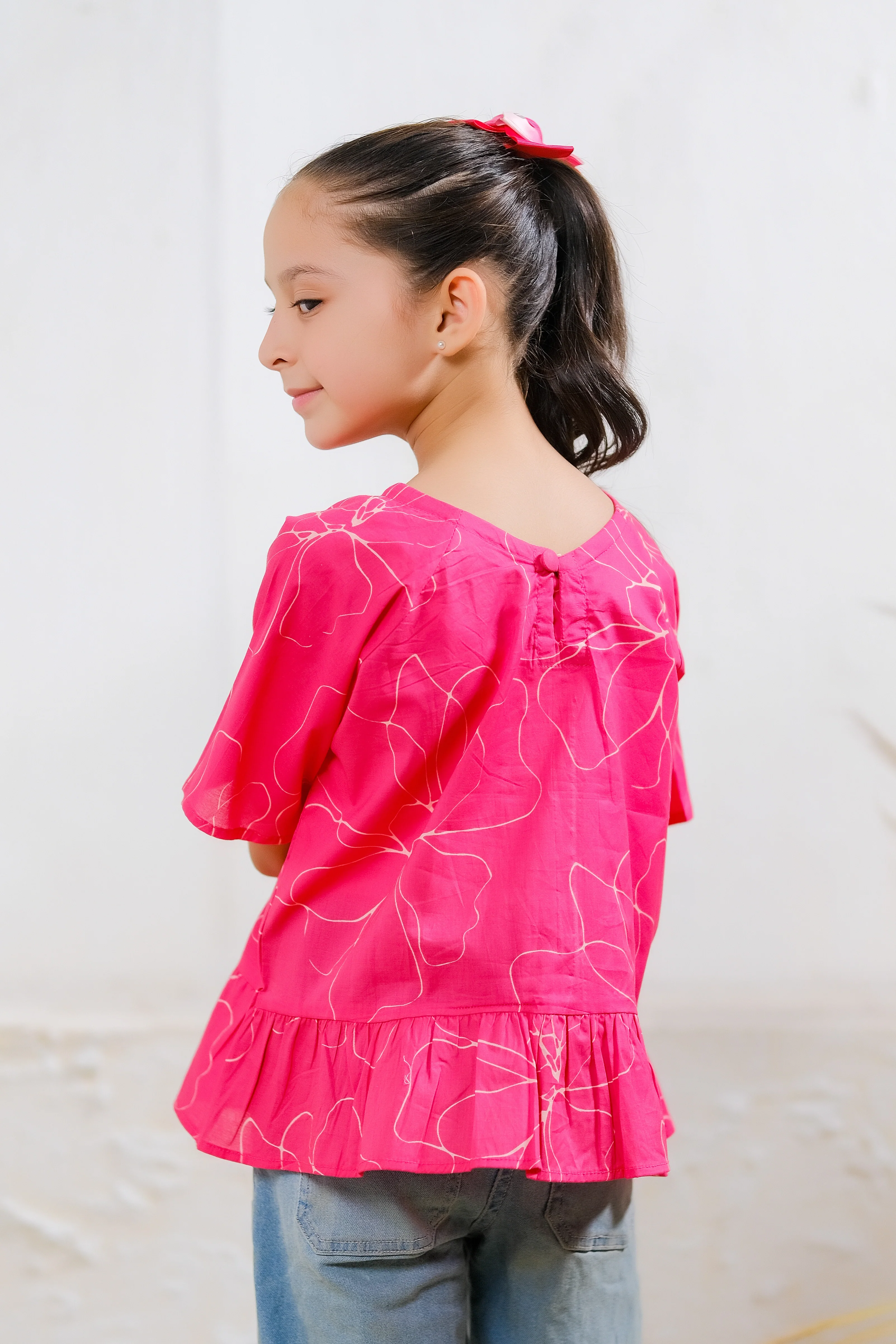 Kids Shirts & Tops - Floral Burst Pink Top