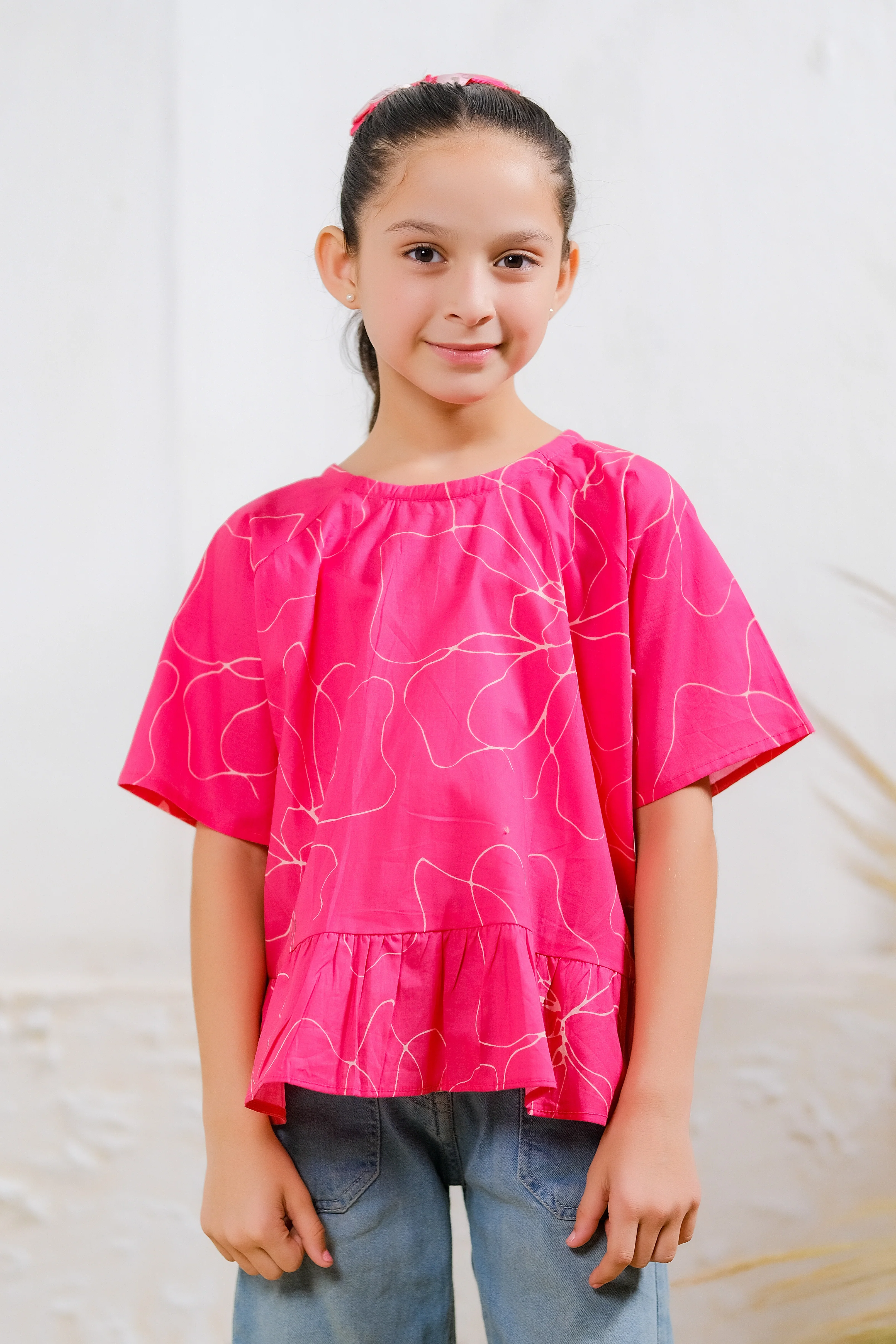 Kids Shirts & Tops - Floral Burst Pink Top