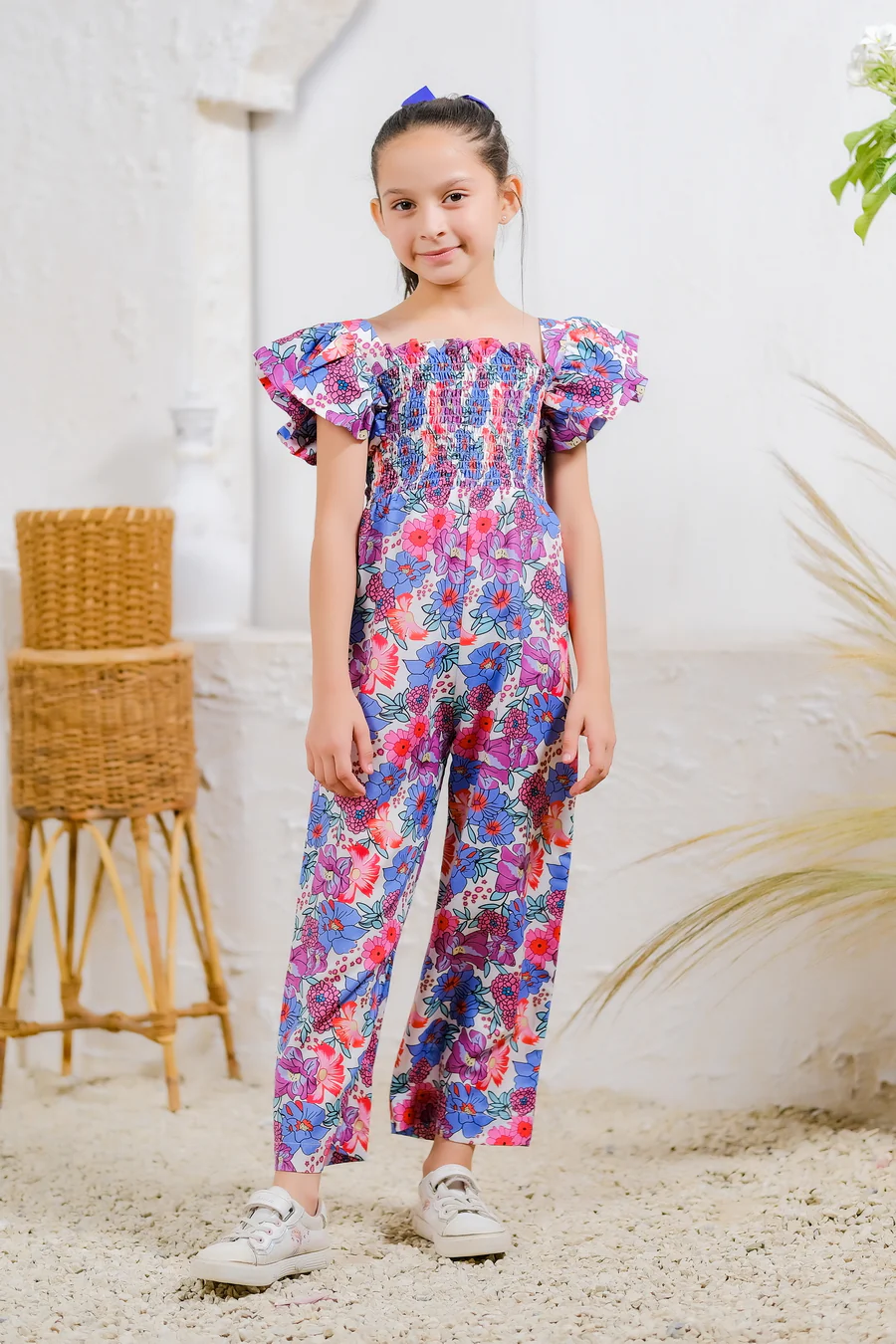 Kids 1 pc ready to wear - Floral Fantasy Jumpsuit