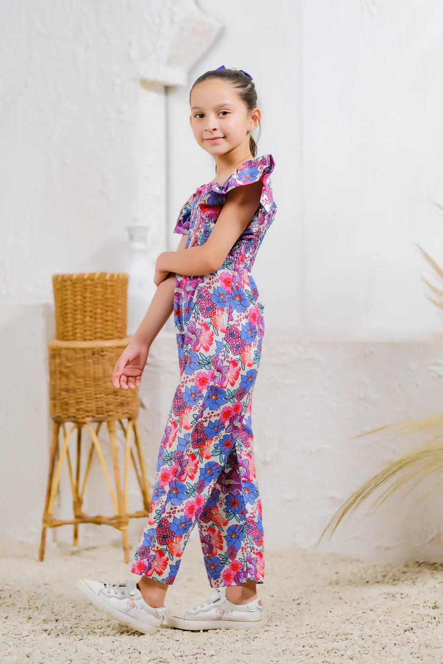 Kids 1 pc ready to wear - Floral Fantasy Jumpsuit