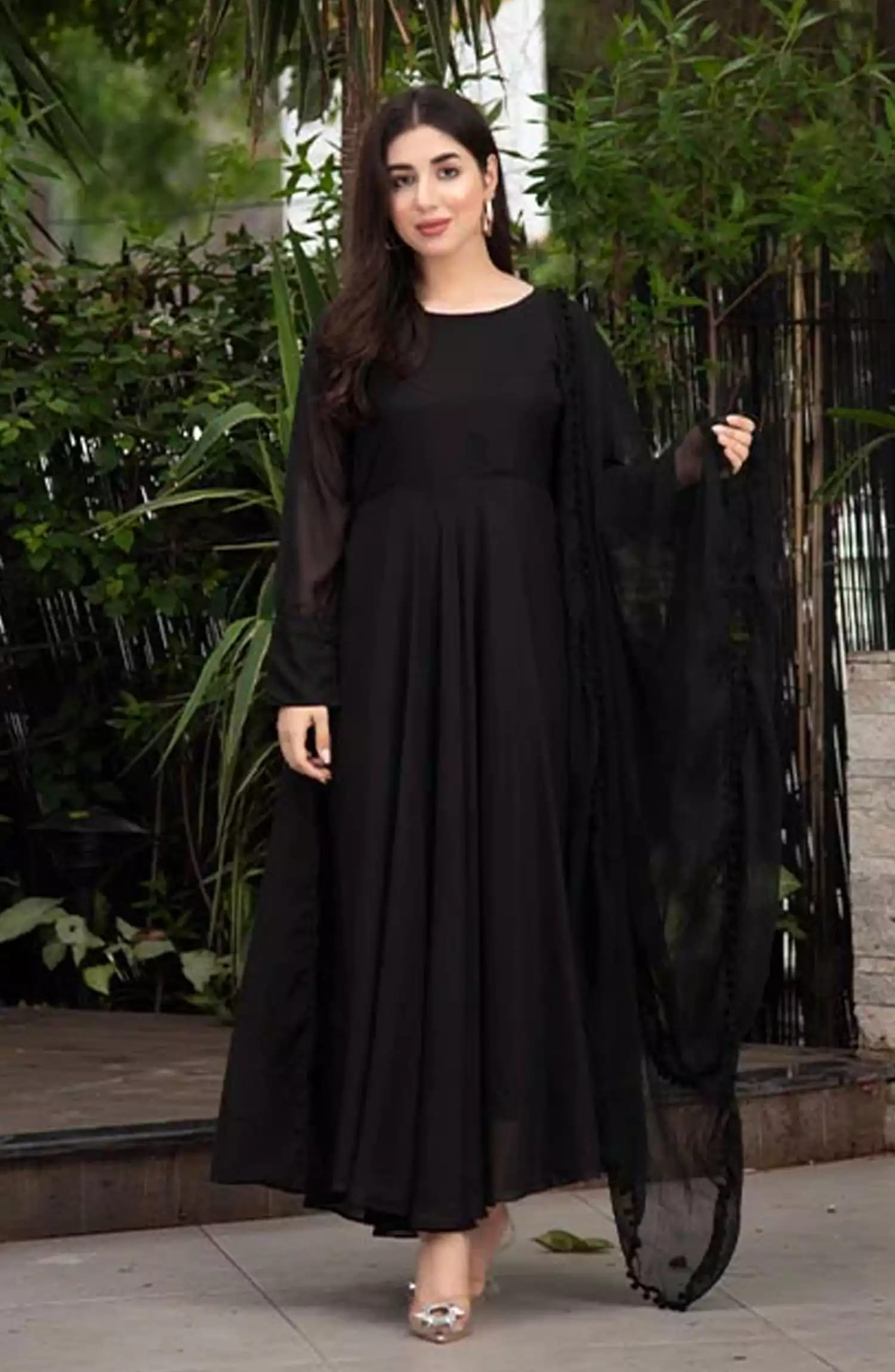 Ethereal Patels Stitched Collection By Nazmina - FRT-66 Black Moon