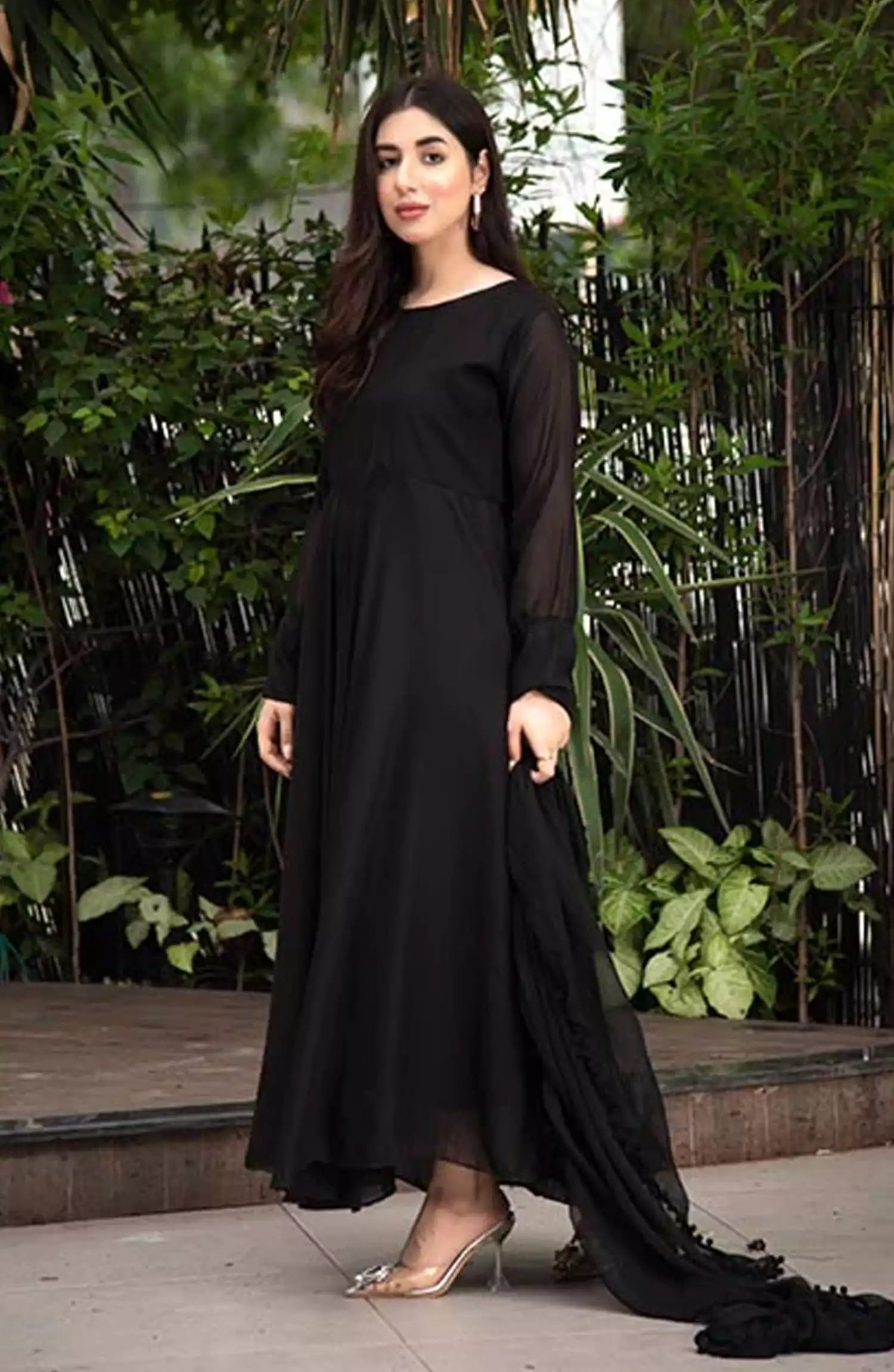 Ethereal Patels Stitched Collection By Nazmina - FRT-66 Black Moon